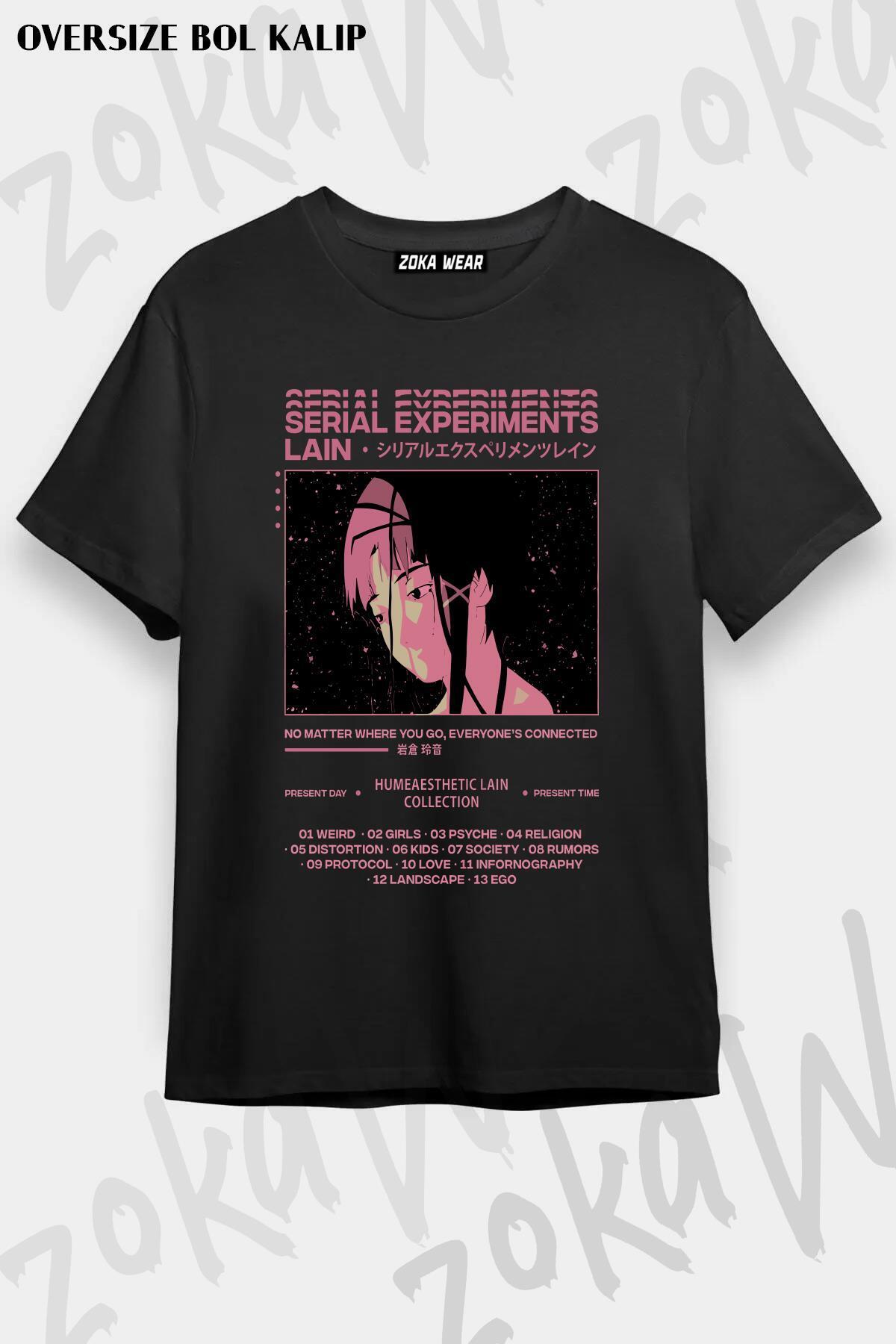 ZOKAWEAR Unisex Oversize Kalıp Serial Experiments Lain Aesthetic