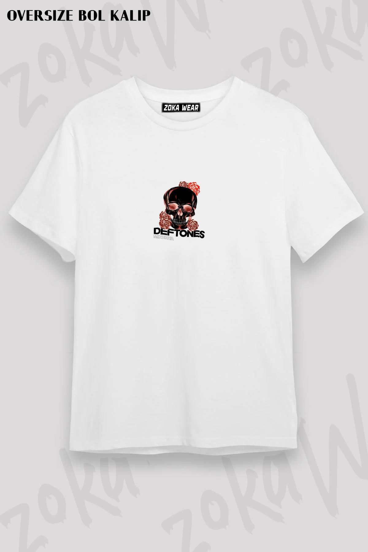 ZOKAWEAR-Unisex Oversize Die Deftones Minerva Design Printed Tshirt 1