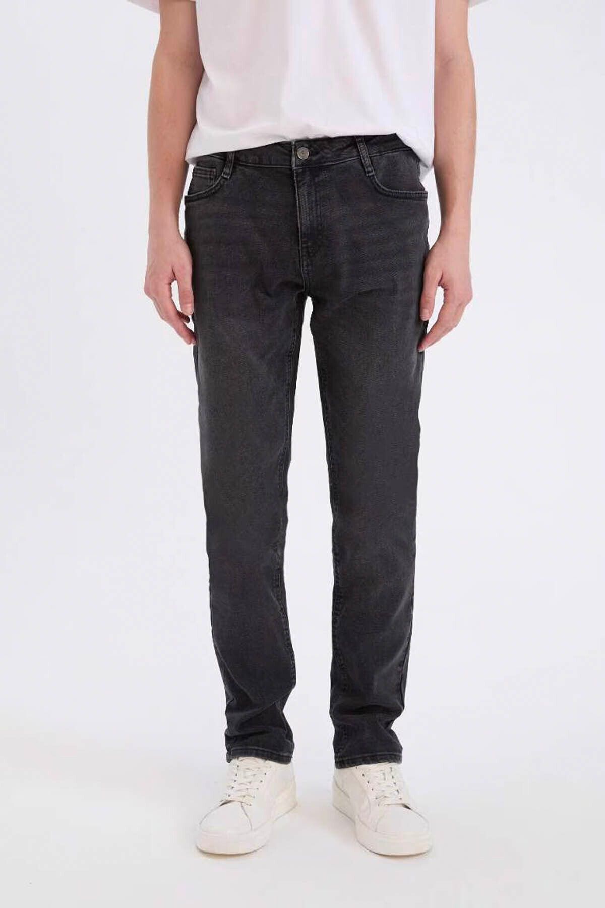 DeFacto-Spodnie Jeansowe Pedro Slim Fit Narrow Fit Regular Waist Narrow Leg D5480Ax25Sp 1