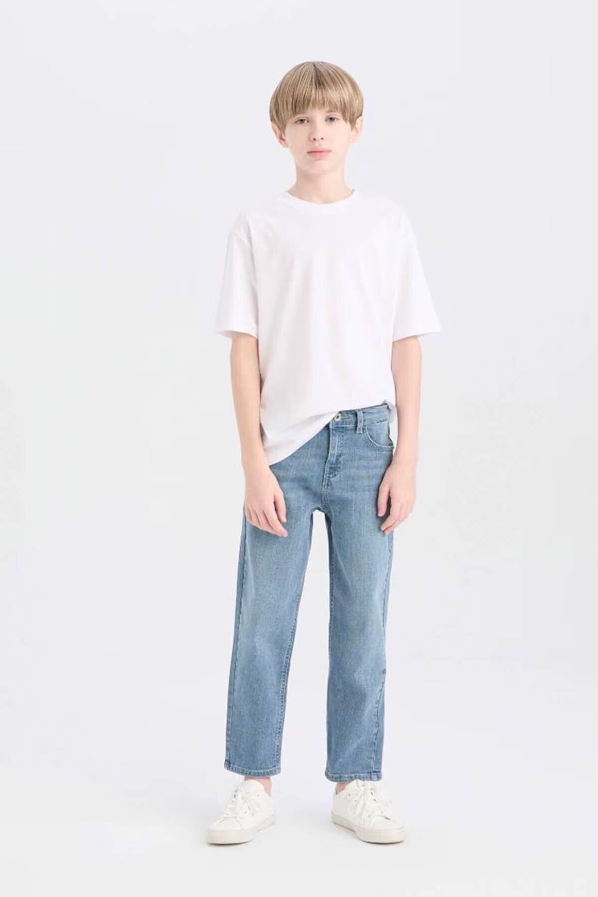 شلوار جین آبی پسرانه و بچگانه BOY JEAN NM84 GRY Defacto