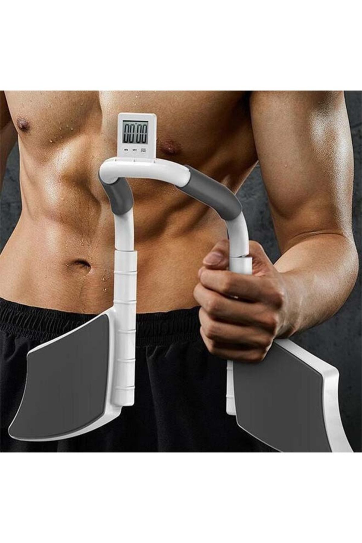 Fitness World-Abdominal muscle exerciser with elbow support with electronic timer 4