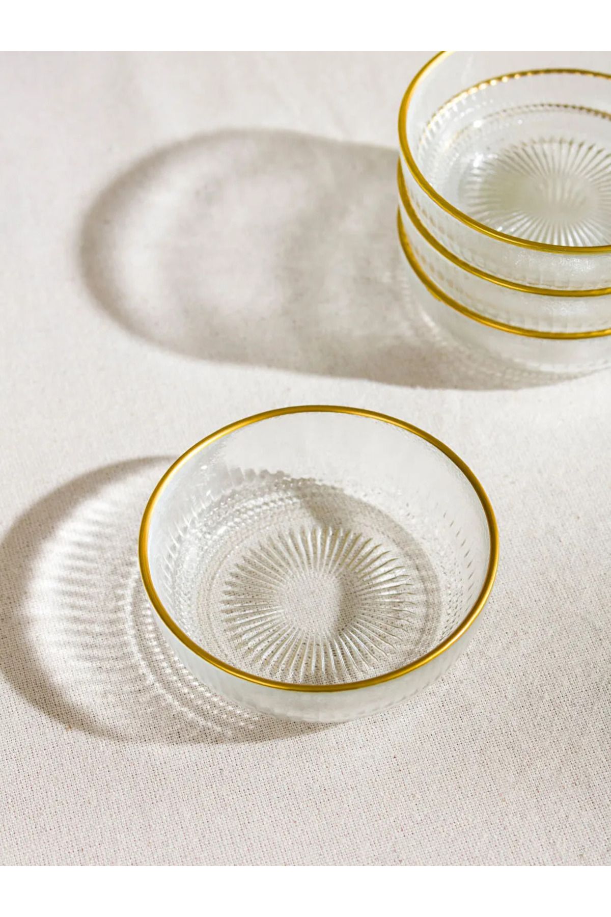 LC Waikiki-Lcw Colorless Patterned Glass Bowl Set of 4 10 cm 3