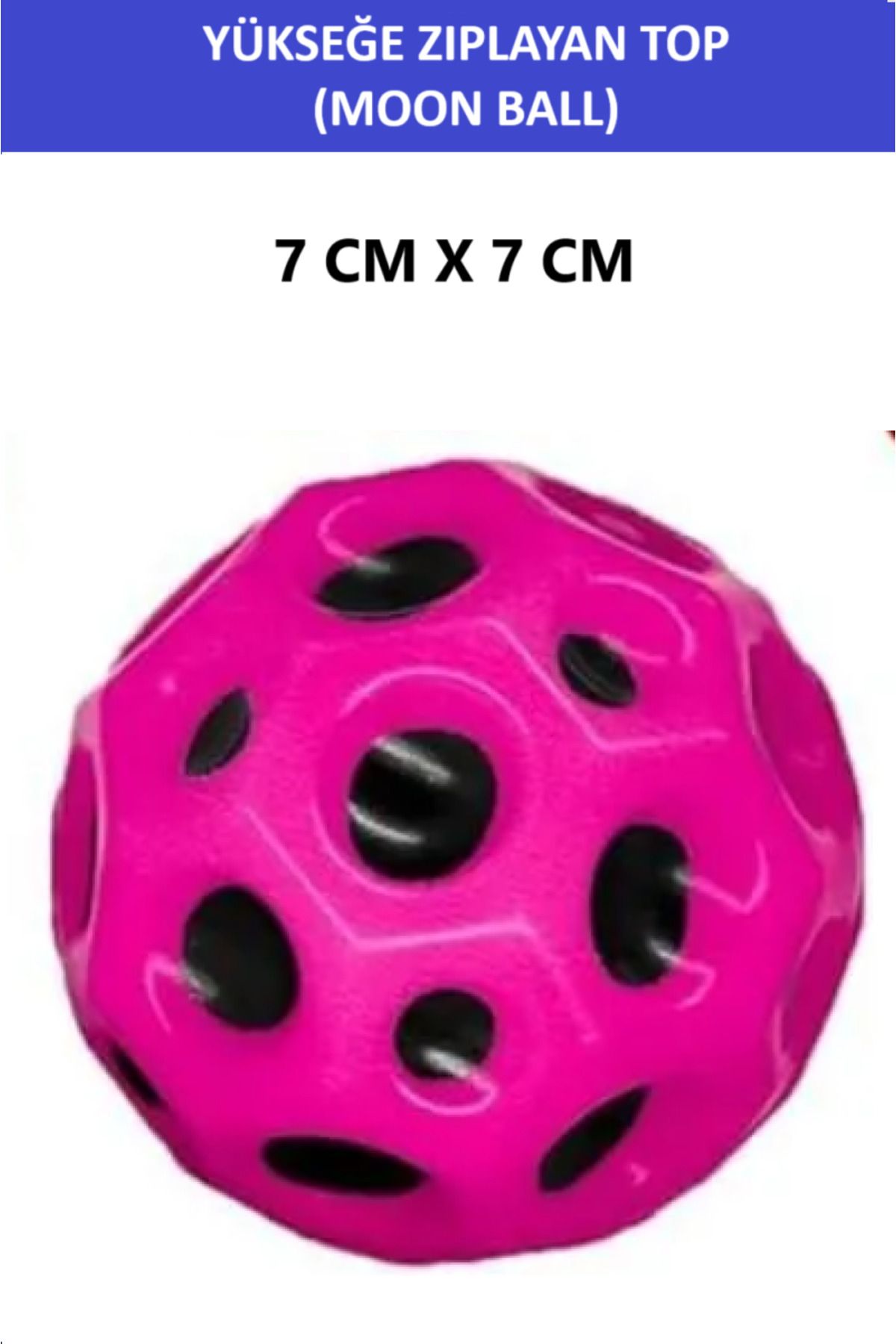 ZETCONCEPT MOON BALL (YÜKSEĞE ZIPLAYAN TOP) - 7 CM - SÜPER EĞLENCELİ UZAY TOPU - SPACE BALL - BOUNCY BALL