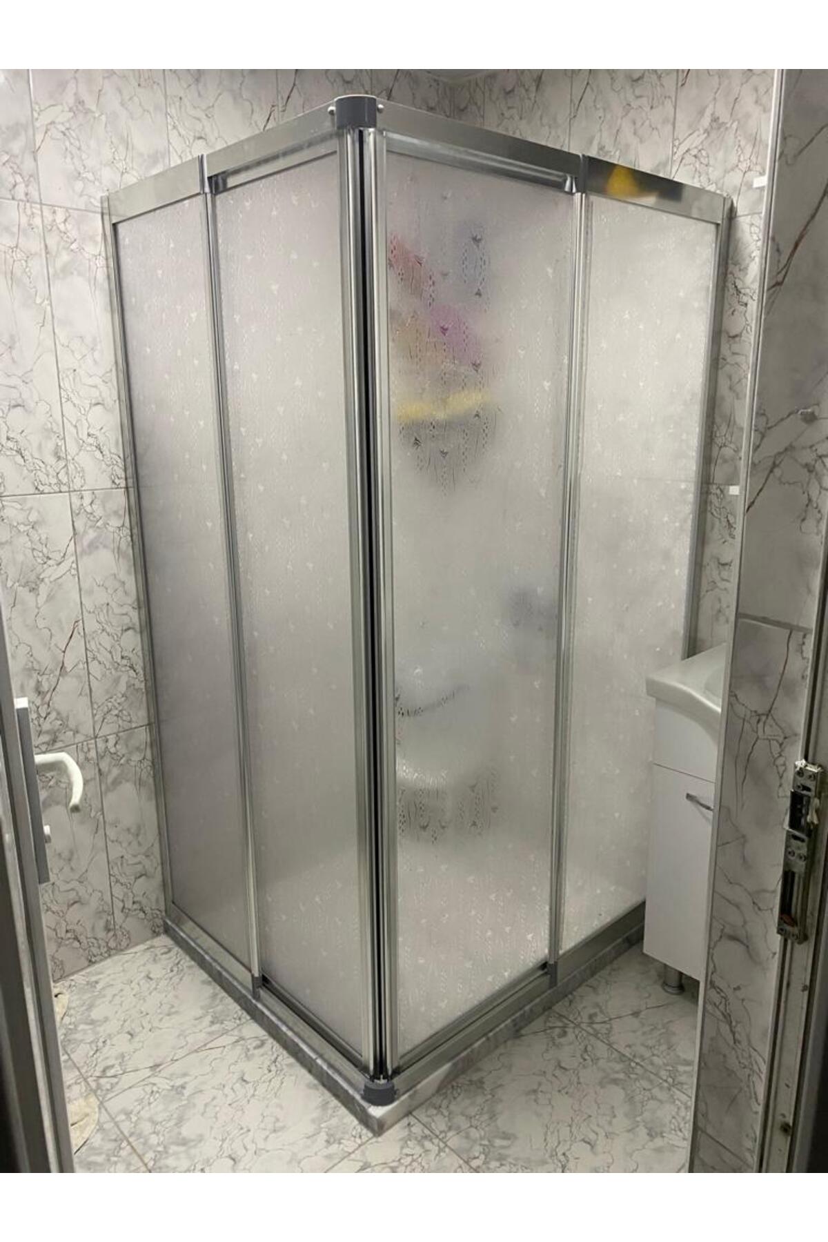 Chrome Color Profile Dolphin Pattern Mica Shower Cabin