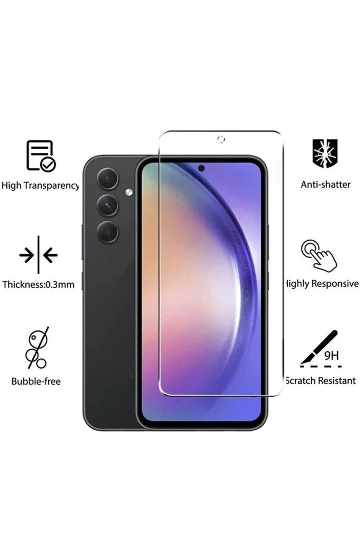 Choice-For Samsung A52 5pcs 5pcs Hd Screen Protector For Samsung Galaxy A51 A52 A53 A54 A70 A71 A72 A73 A12 2