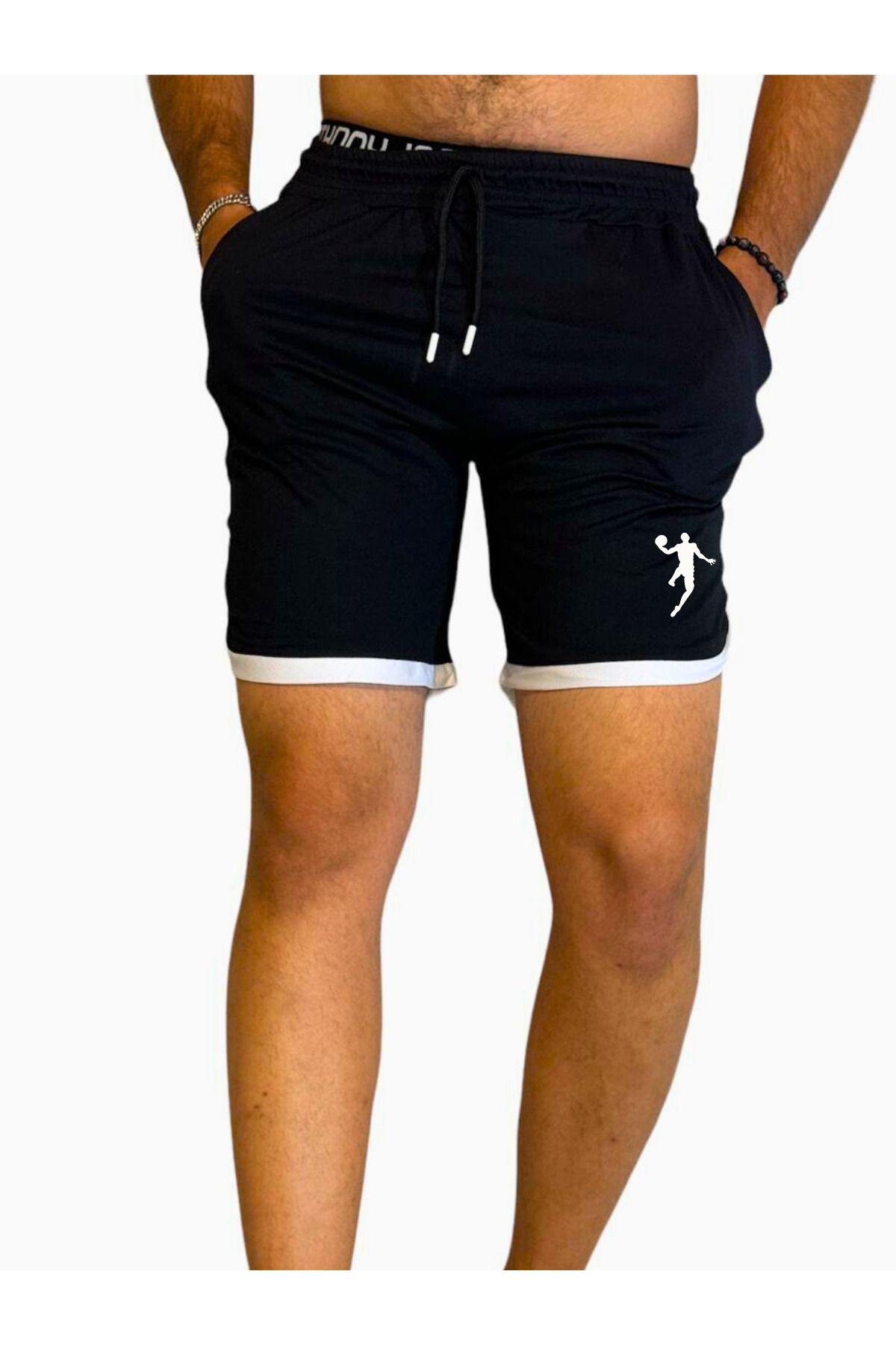 DEEPSENCE-Men's Black Basketball Football Shorts Fitness Sports Exercise Running 2