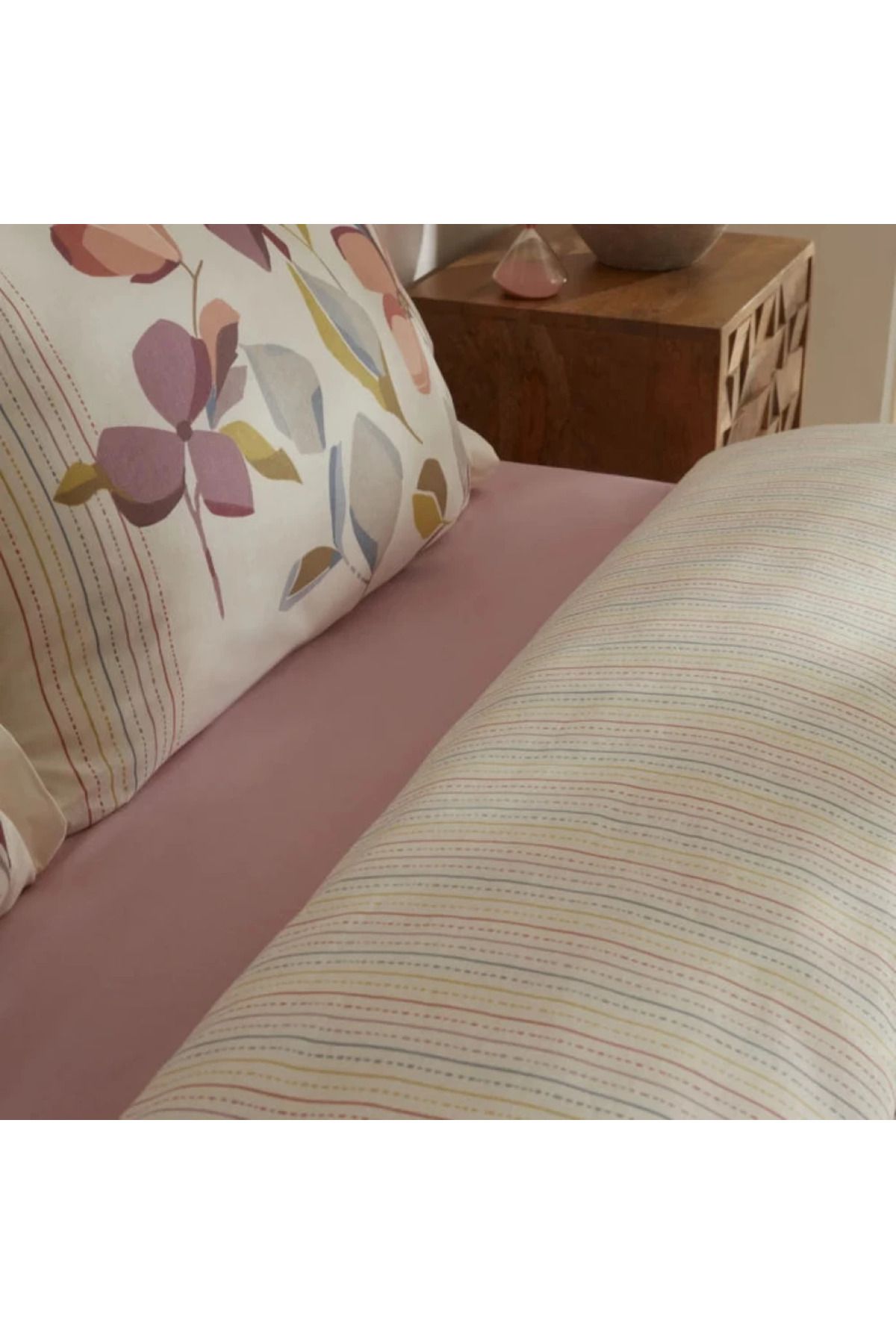 Karaca-Home Piko Doppelbett Bettwäsche und Decken Set 4