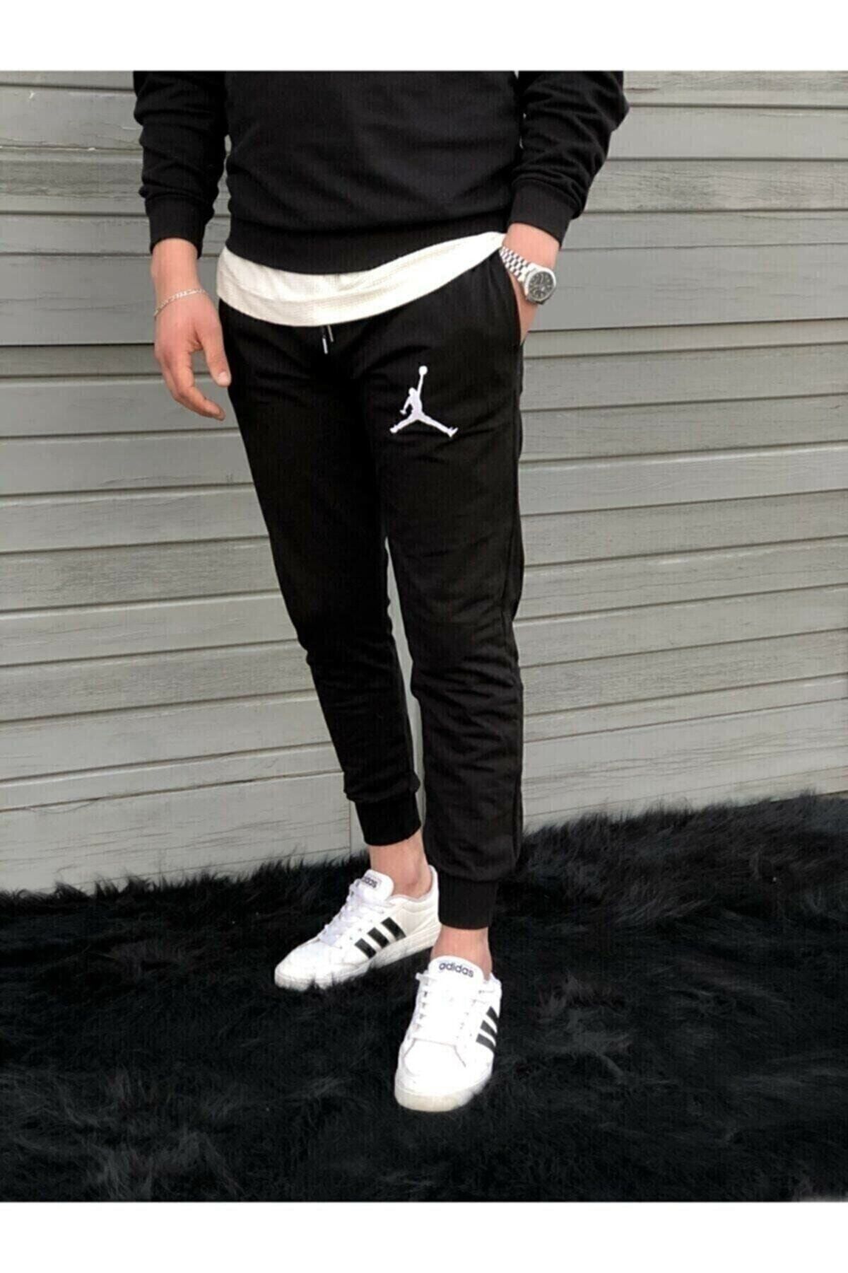 Sportactive Pantaloni De Trening Negri Slim Fit Pentru Bărbați - Jogger Casual Din Bumbac Femeie - S