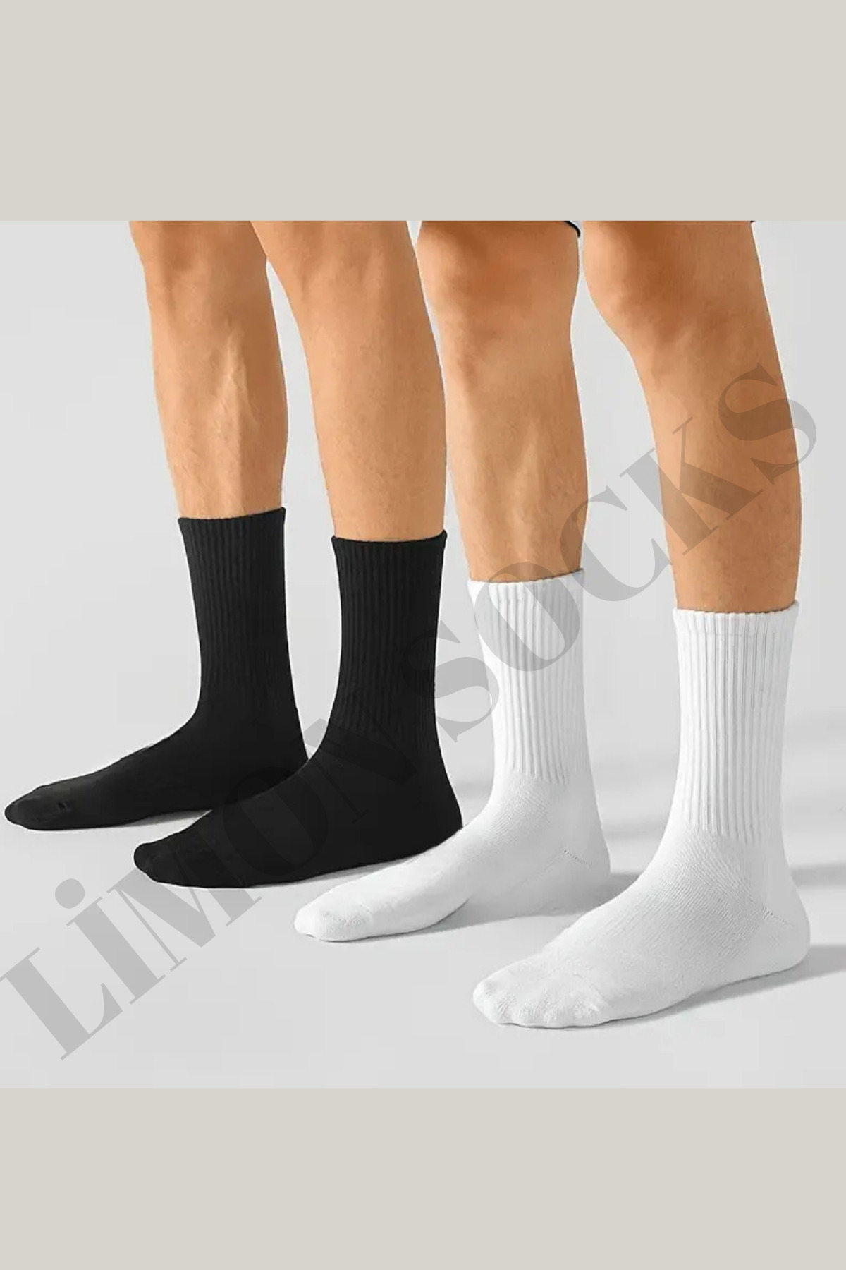 6 Çift Tenis Çorabı Fitilli Beyaz Unisex - Premium Kalite Soket Boy Pamuklu Çorap — görsel 2