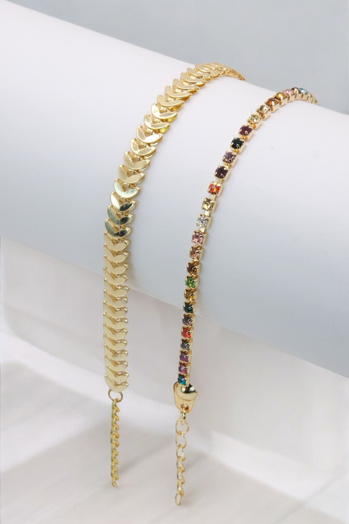 Gold Color 2 Women's Bracelet Combination Suitable for Every Wrist
