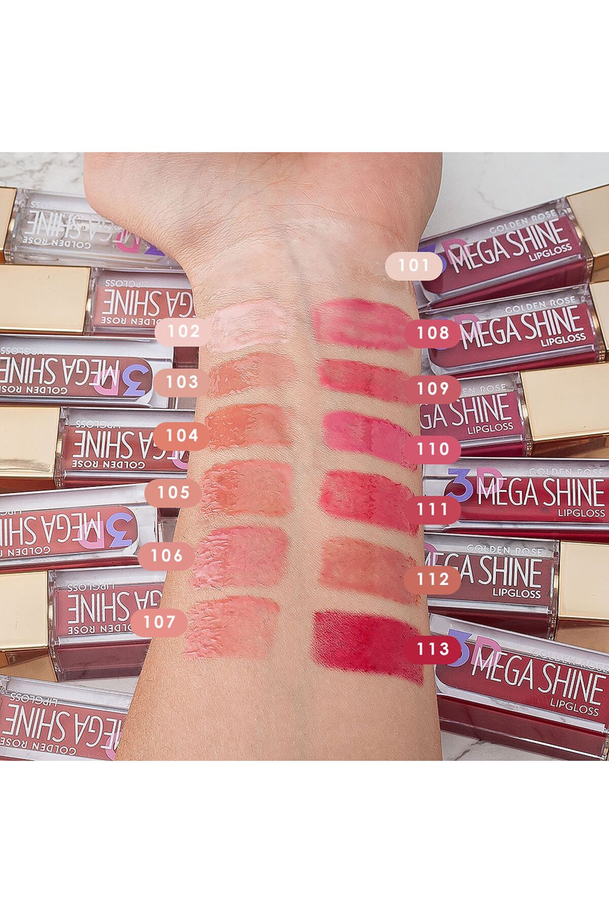 Golden Rose-3D MEGA SHINE LIPGLOSS NO:119 4