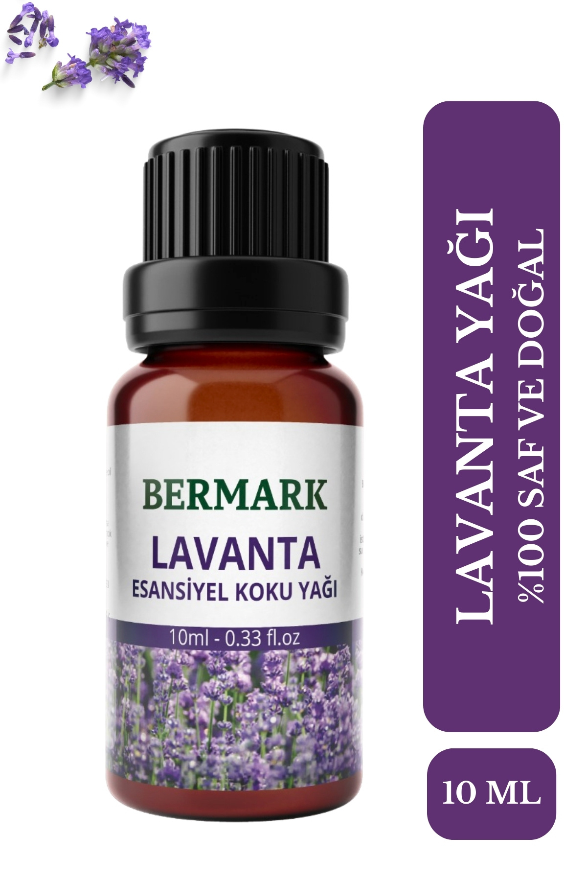bermark Lavanta Esansiyel Uçucu Koku Yağı, Buhurdanlık Yağı, Difüzör Esansı, Doğal Oda Kokusu 10ml
