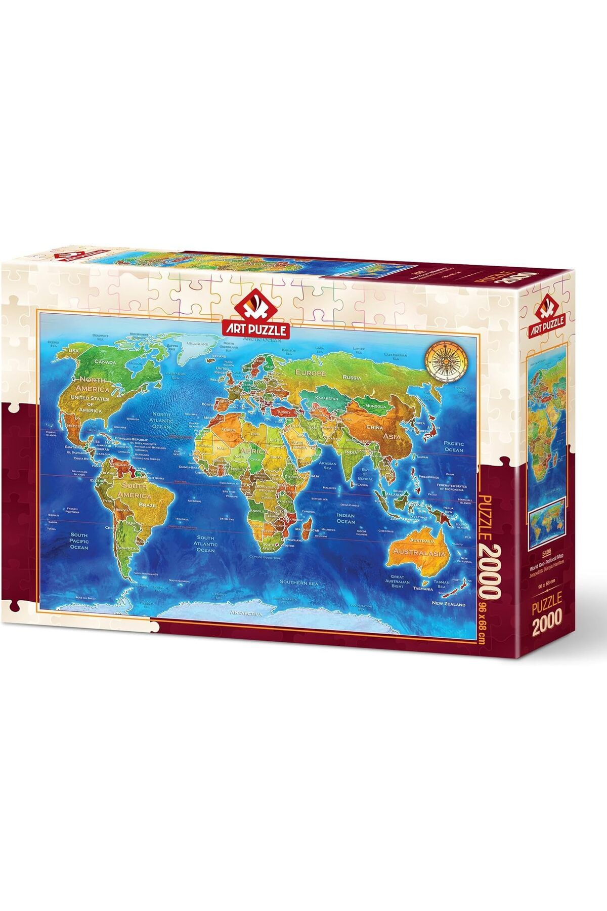 STOREMAX htpshopmx Puzzle Jeopolitik Dünya Haritası 2000 Parça Puzzle str http 1092444