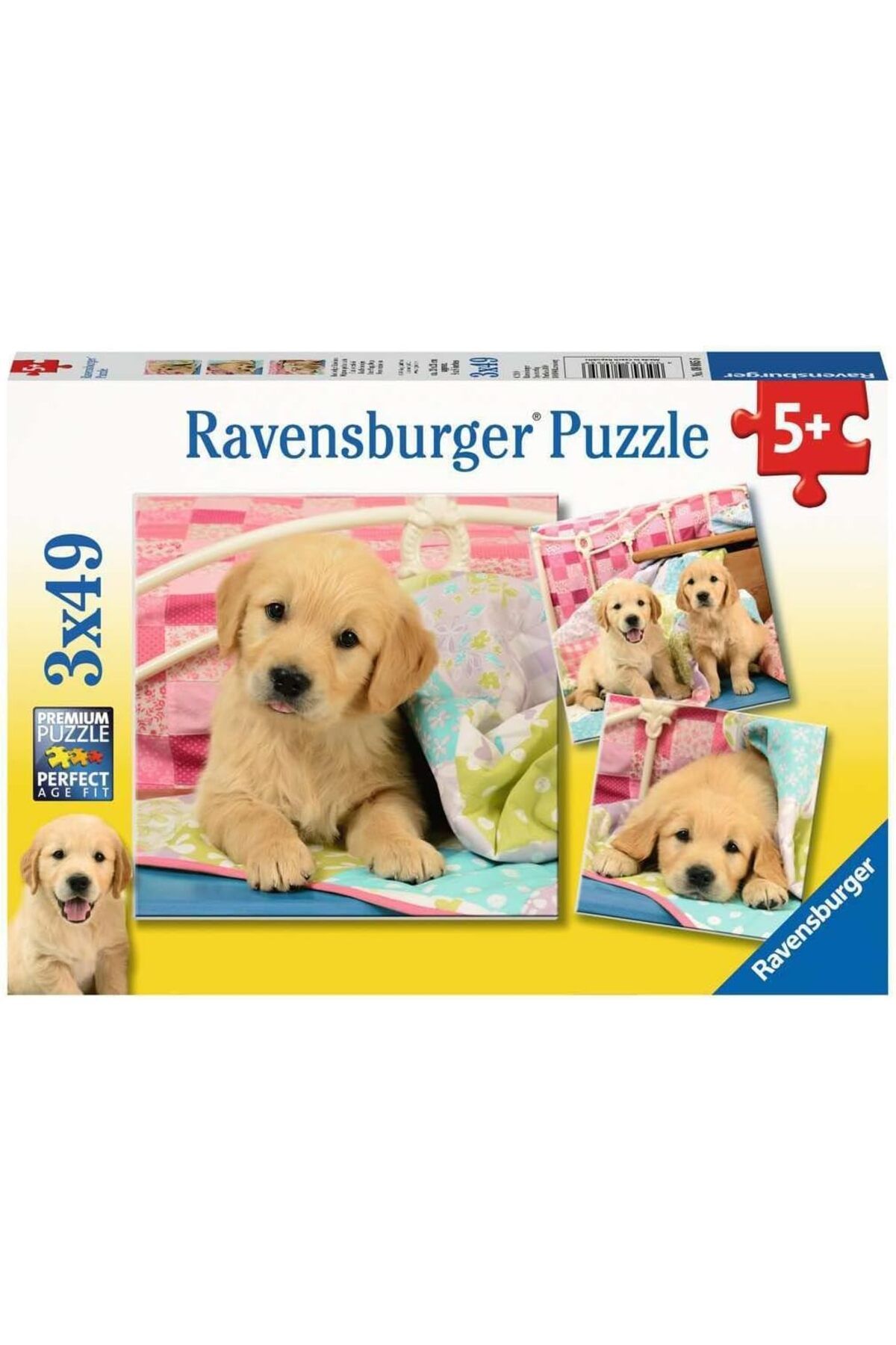 MCreative 3x49 Parça Puzzle Puppies Renkli 3+