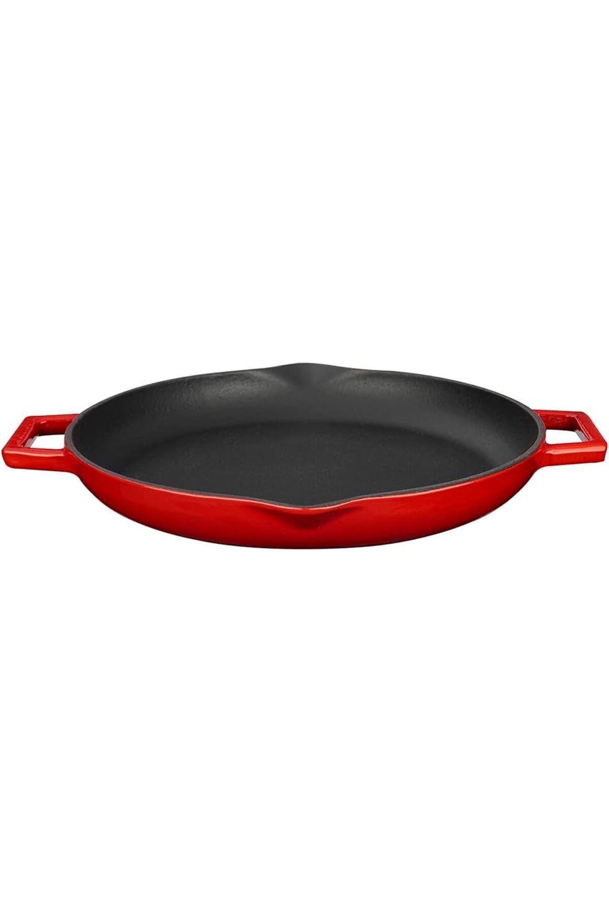 STOREMAX srhtDS Metal Döküm Kızartma Tavası, Metal Kulplu, 26 cm, Kırmızı Desing 266450