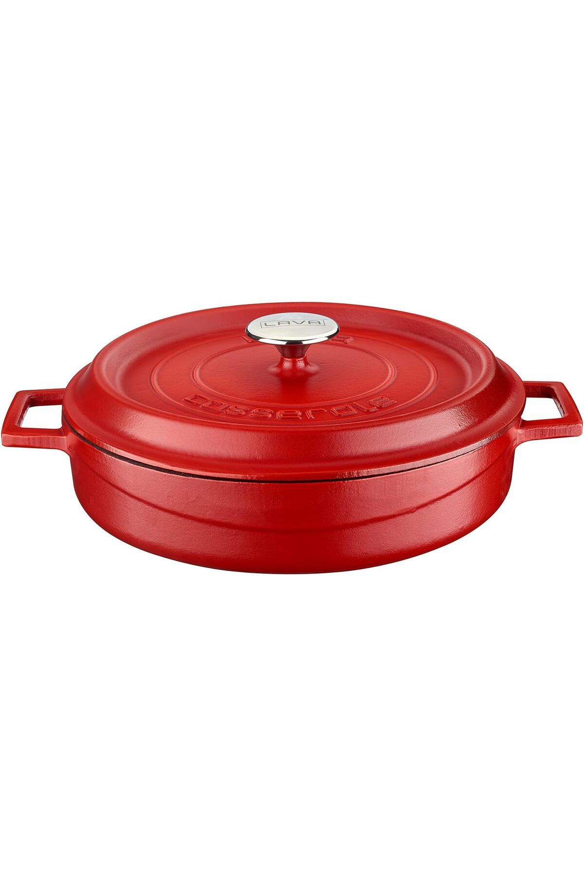 STOREMAX cmllashop Metal Spring Serisi - Döküm Çok Amaçlı Tencere, Yuvarlak, 28 cm, Mat Emaye, Parlak Si