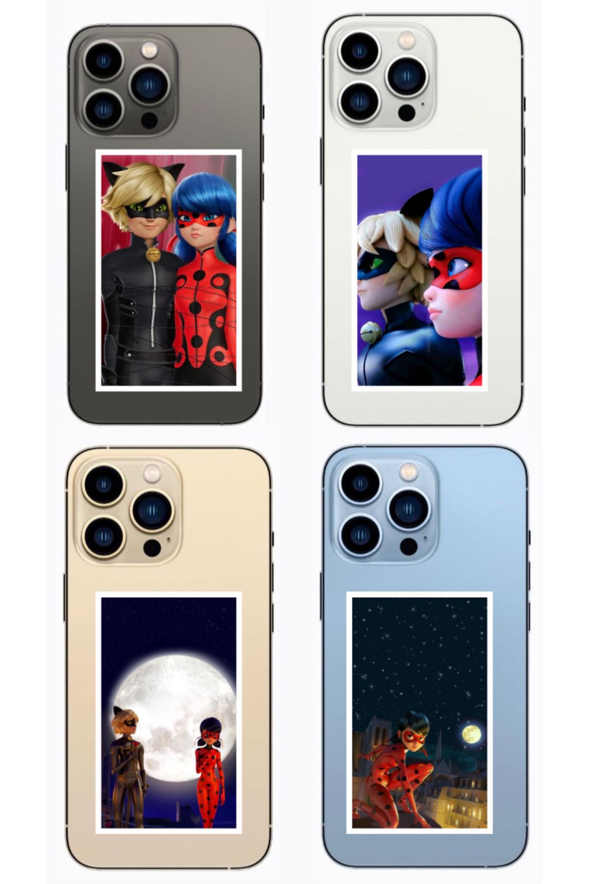 Kopisan-Adrien Agrest Set of 8 Assorted Ladybug Stickers - Black Cat and Miraculous Ladybug 5