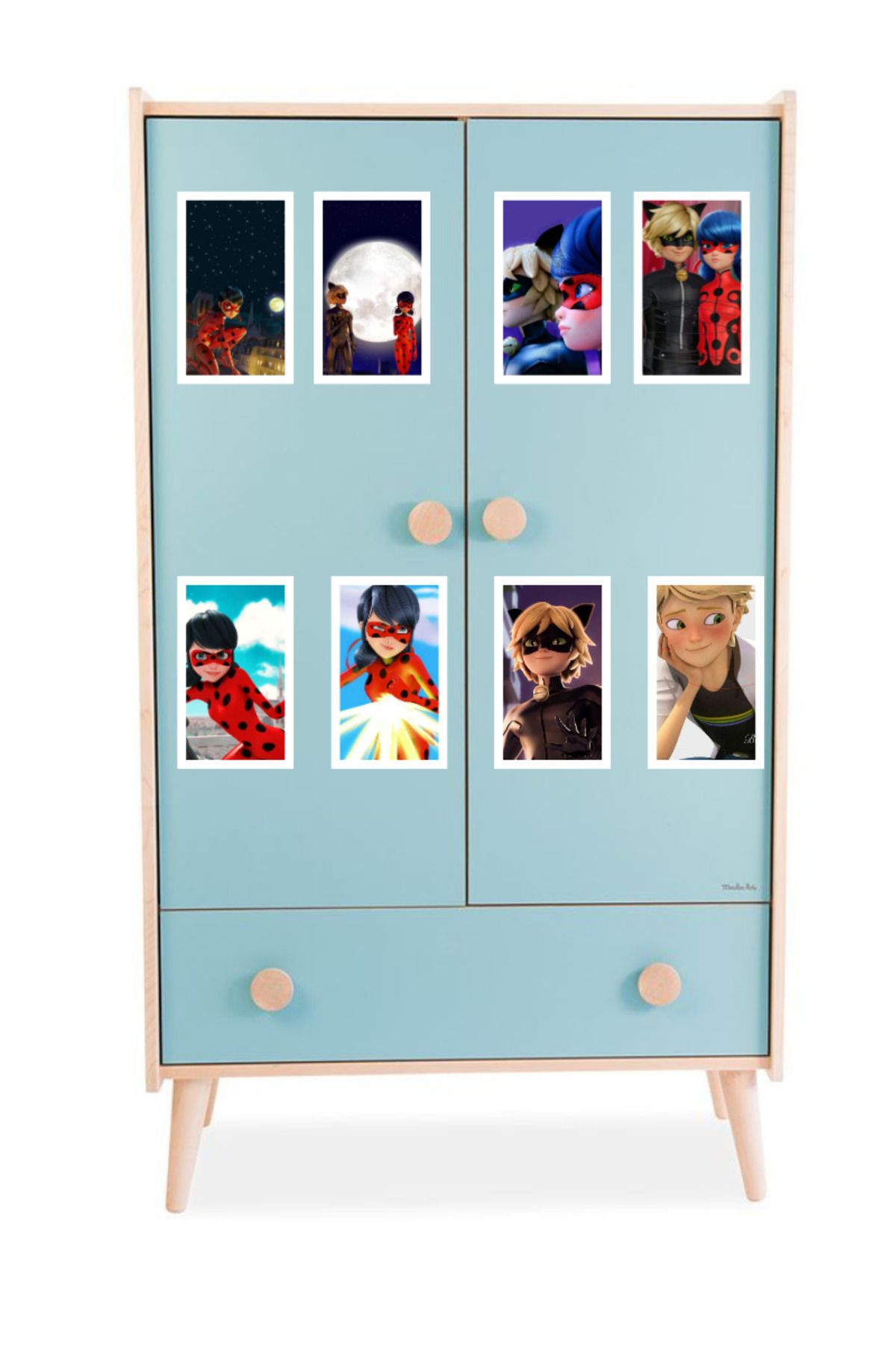 Kopisan-Adrien Agrest Set of 8 Assorted Ladybug Stickers - Black Cat and Miraculous Ladybug 4