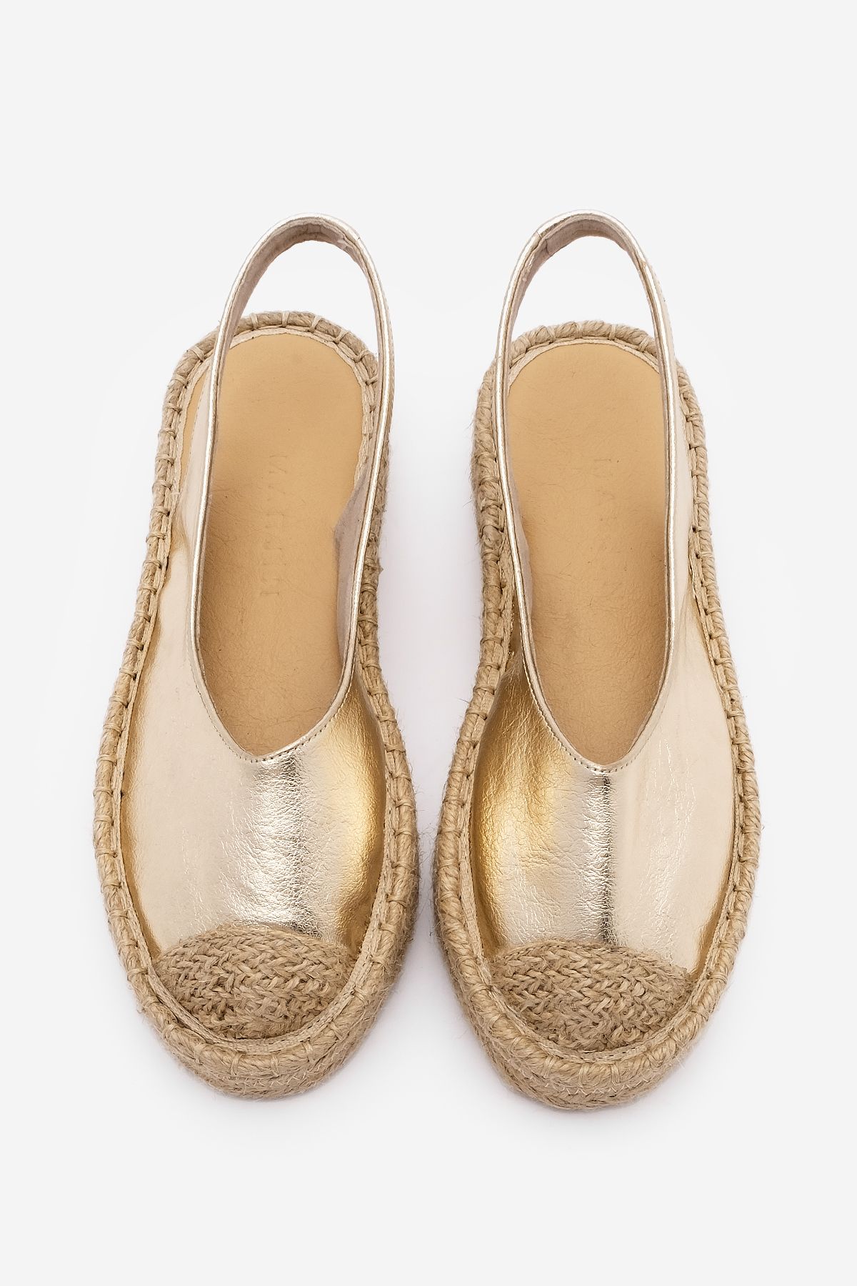 Marjin-Espadrilles-Sandalen aus Jute mit geschlossenen Riemen vorne für den täglichen Gebrauch - Conlep Gold 6