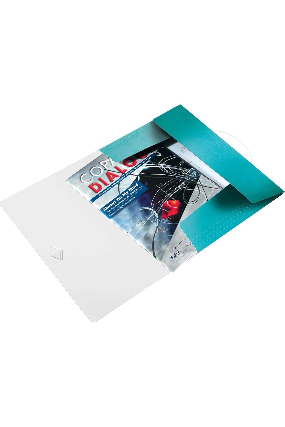 STOREMAX lbstorex 45990051 WOW A4 İnce Lastikli 3 Katlı Dosya, Metalik Buz Mavisi, 150 Sayfa Kapasiteli New