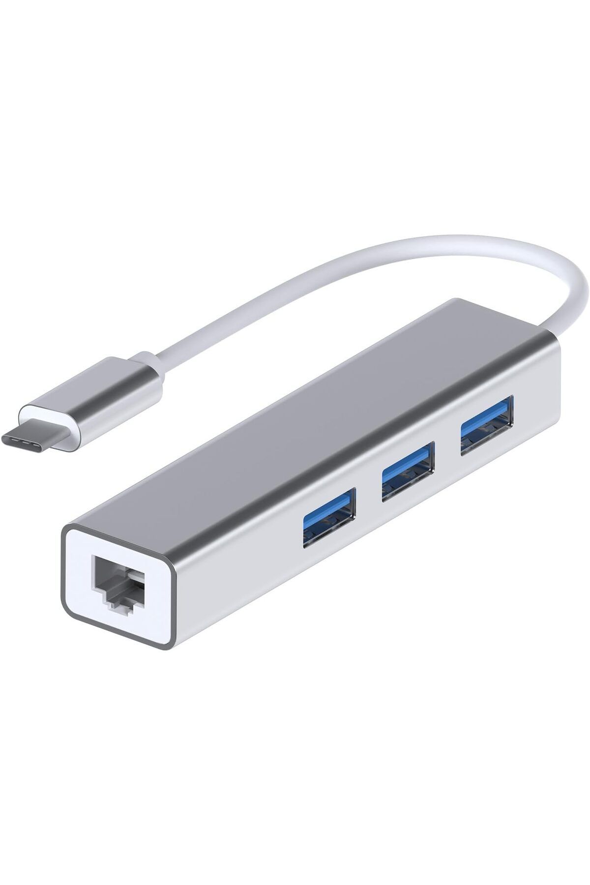 STOREMAX USB Tip C Ethernet 1000Mbps - 1 Gigabit RJ45 adaptör ve 3 USB bağlantı noktası 3.0 Data