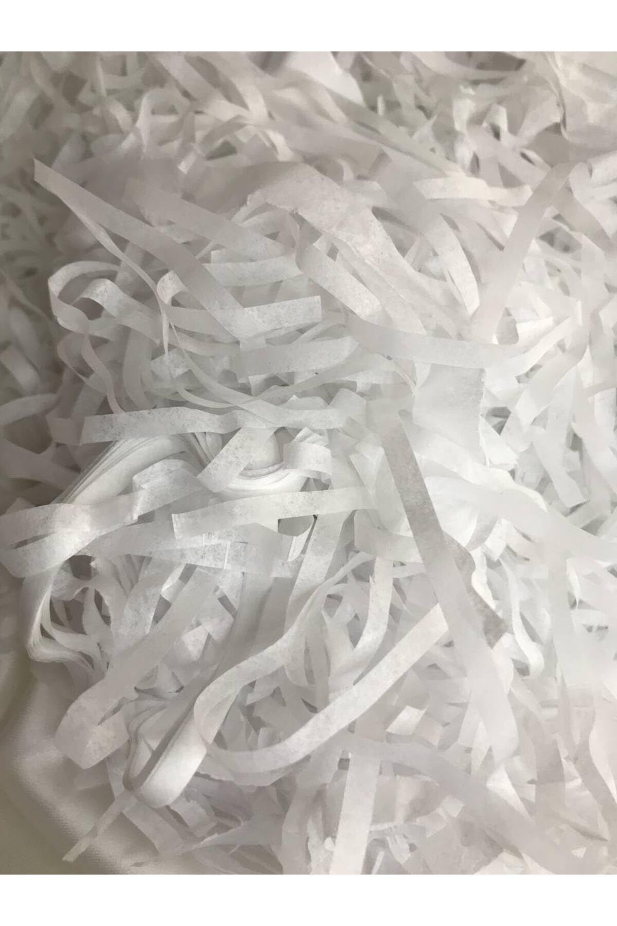 STOREMAX cmllashop Beyaz Kırpık Pelür Kağıt Kırpıntısı White Shredded Tissue Paper - 50 gram (Beyaz)