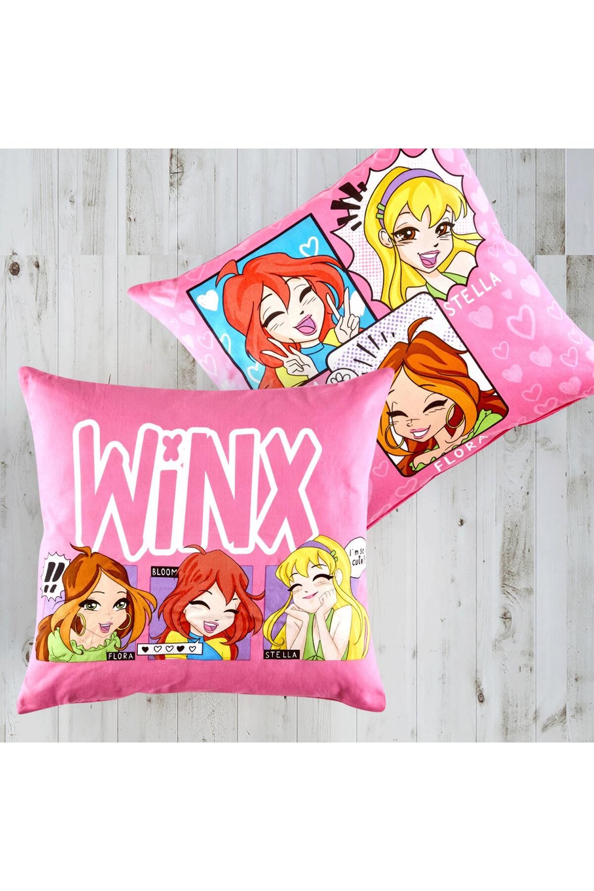 Taç Lisanslı Winx Cute Pamuk 40x40 Kırlent