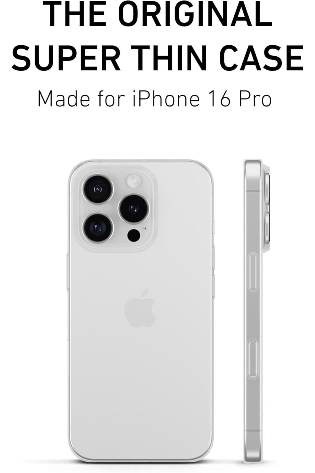 AWH-حافظة مرنة لهاتف iPhone 16 Pro، غطاء TPU شفاف ناعم رفيع، تصميم بسيط، خالٍ من العلامات التجارية 2