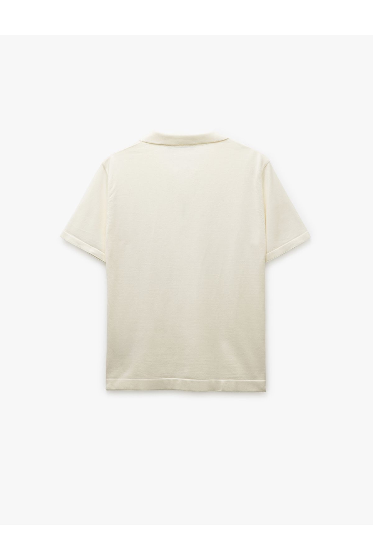 Koton-Half Zipper Viscose Blended Basic Short Sleeve Knitwear T-Shirt 4