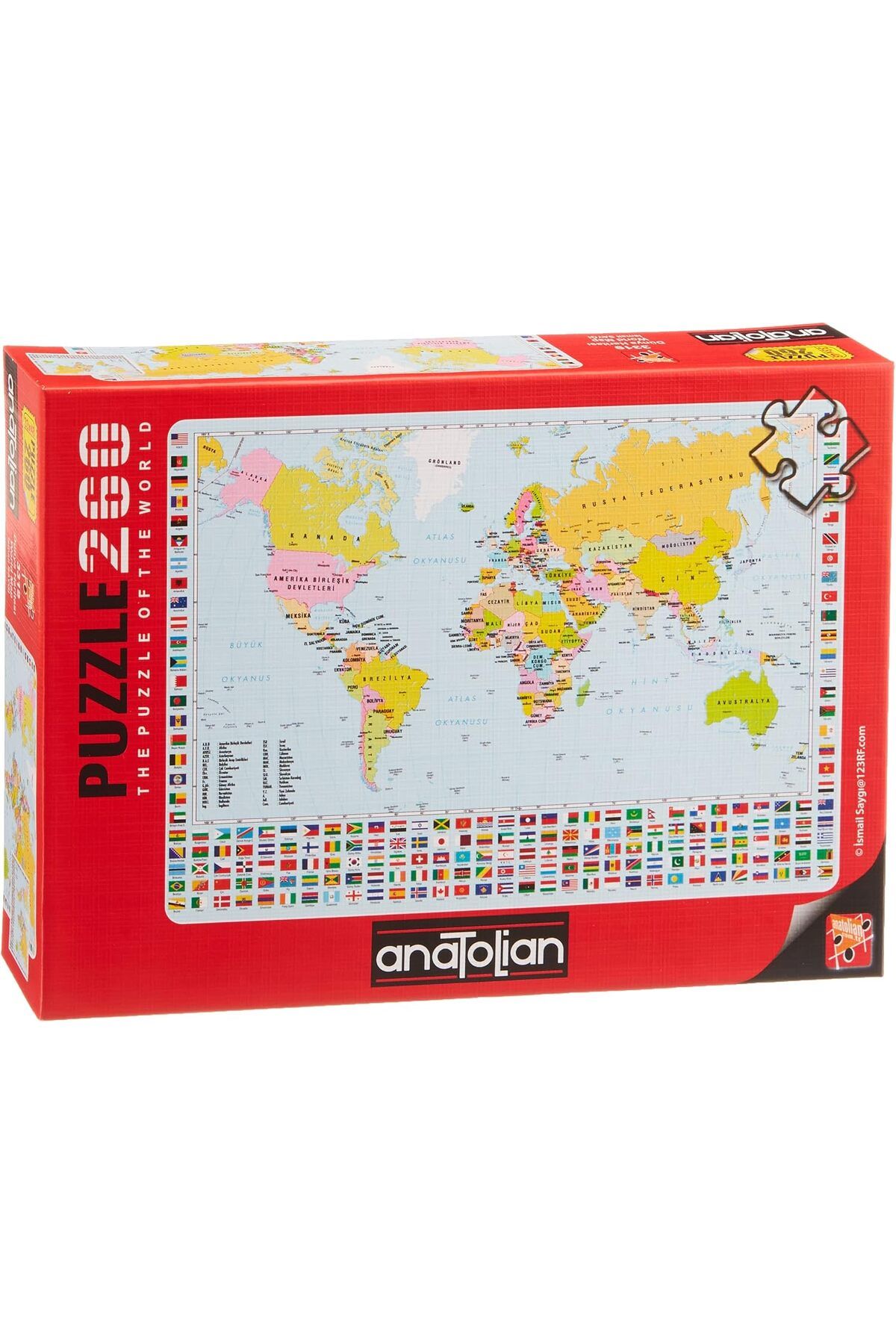 STOREMAX nslmshop Puzzle - Dünya Haritası / 260 Parça, #3319 Life Store 1037065