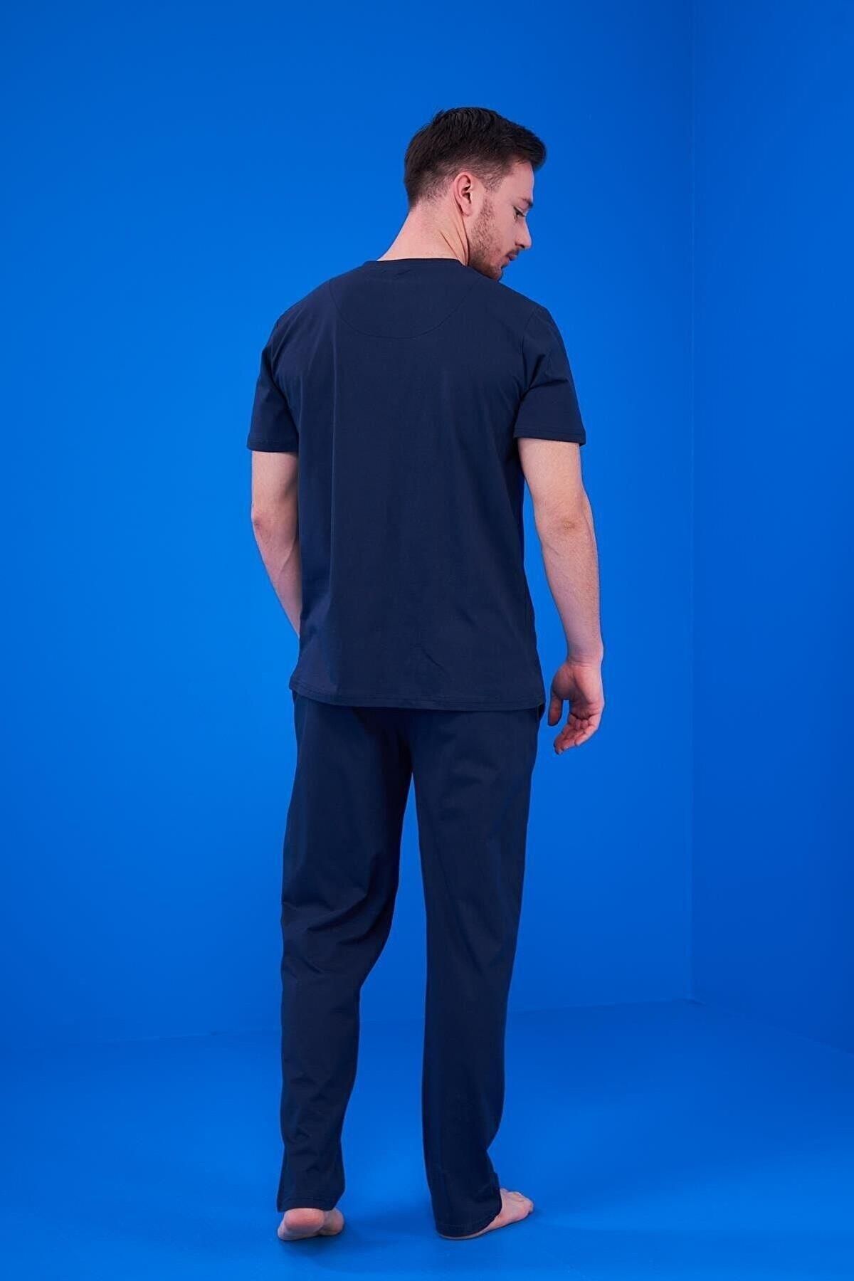 Pjs Pijama-Pjs 23325 Men's Pajama Set with Placket Shorts 3 Pieces 1