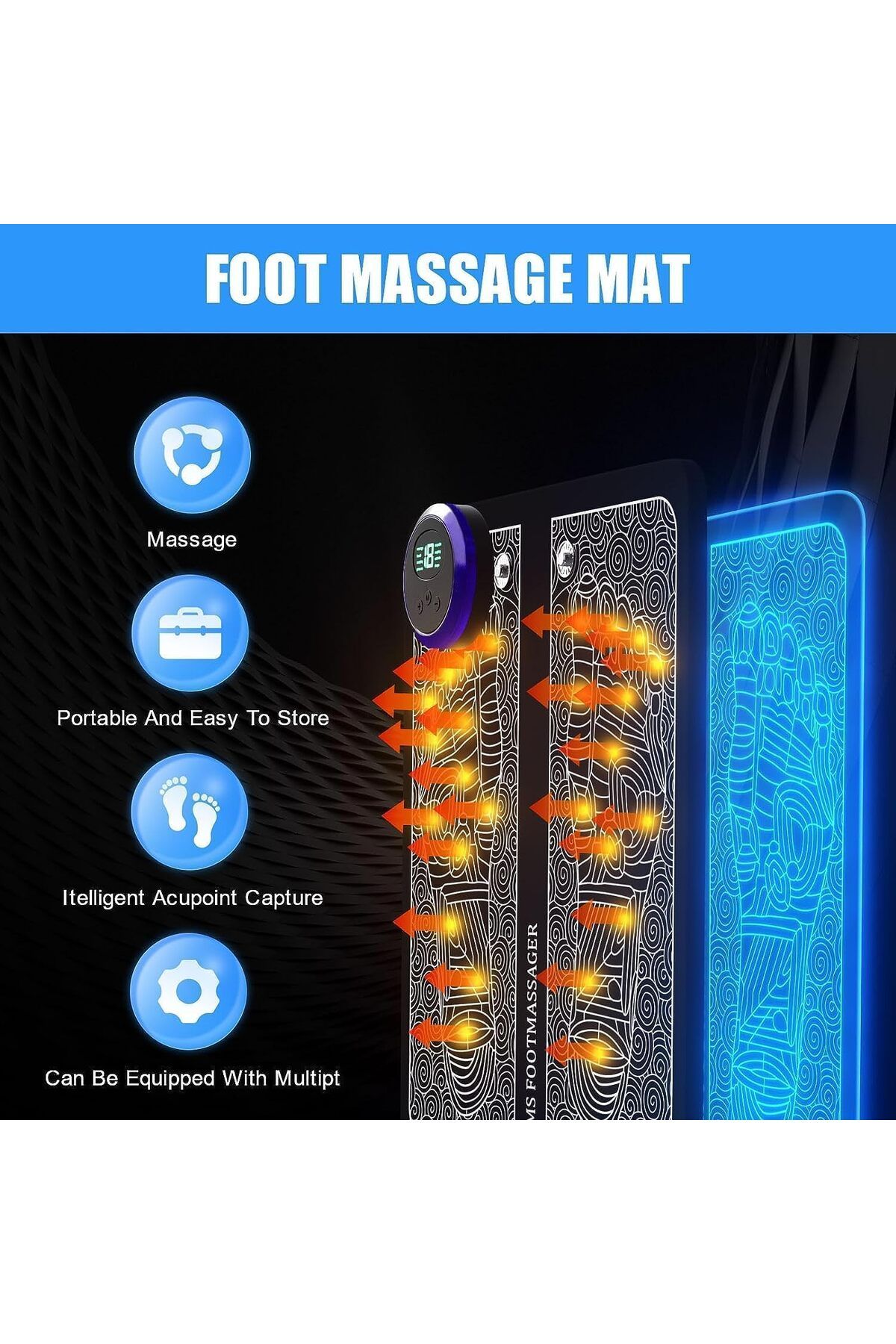 AWH-EMS Foot Massager for Pain & Circulation, 8 Modes, 19 Intensity Levels for Relaxation 3