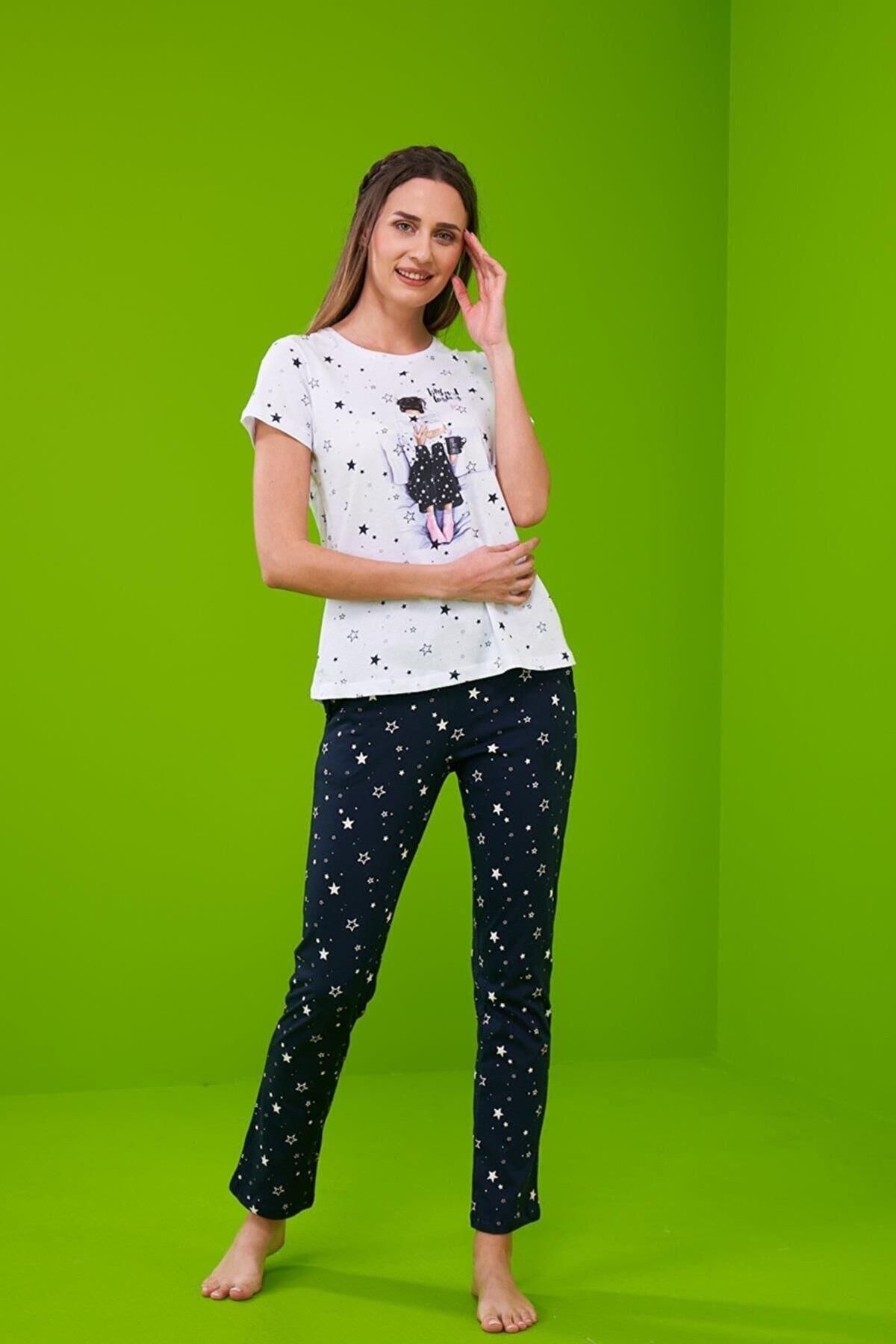 Pjs Pijama-Pjs 23102 Set de pijamale cu model de stele pentru femei 2