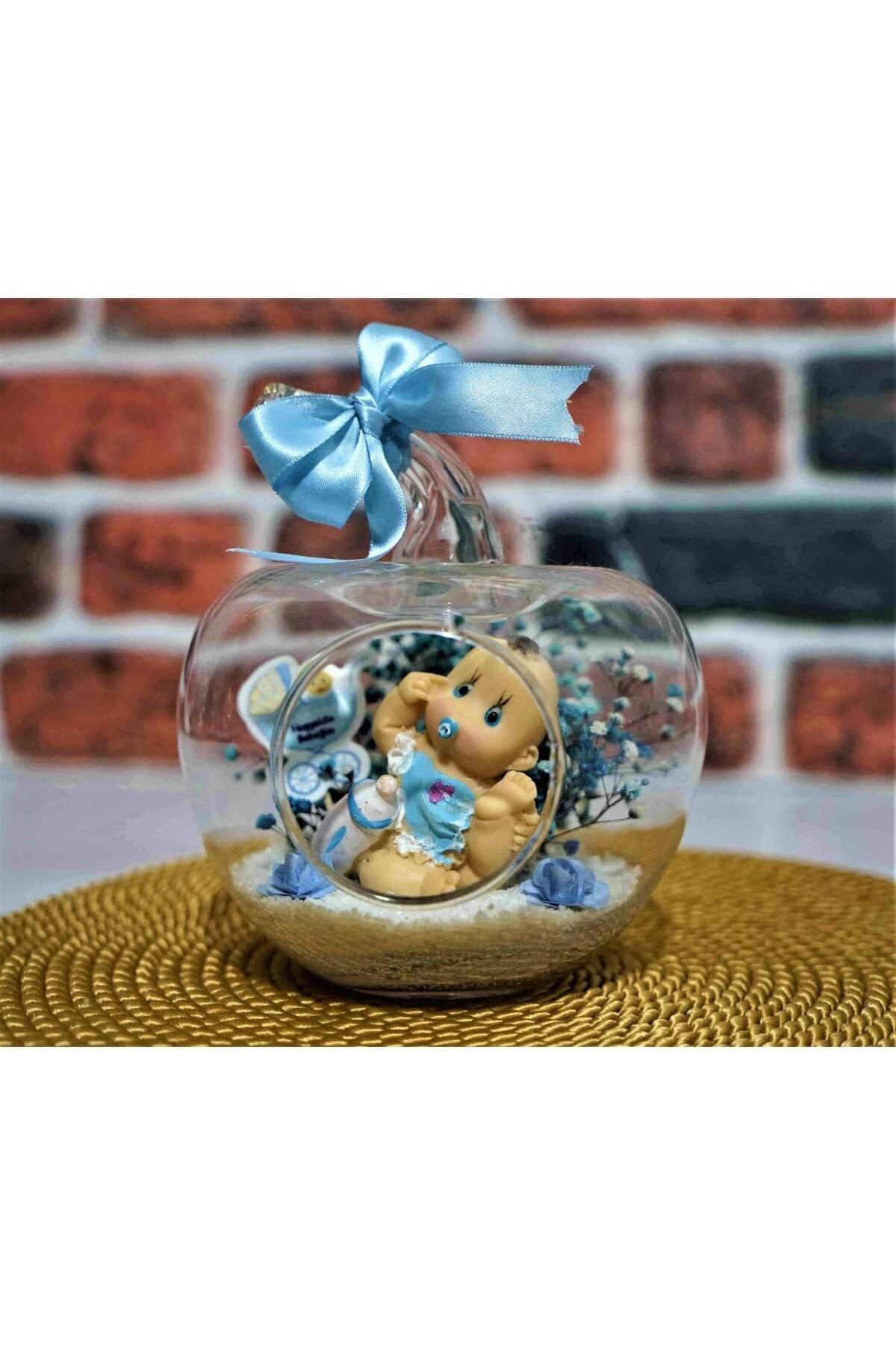 STOREMAX ÇİÇEK MİNİ ELMA BİBERONLU ERKEK BEBEK HOŞGELDİN BEBEĞİM TERARYUM EBA-1217
