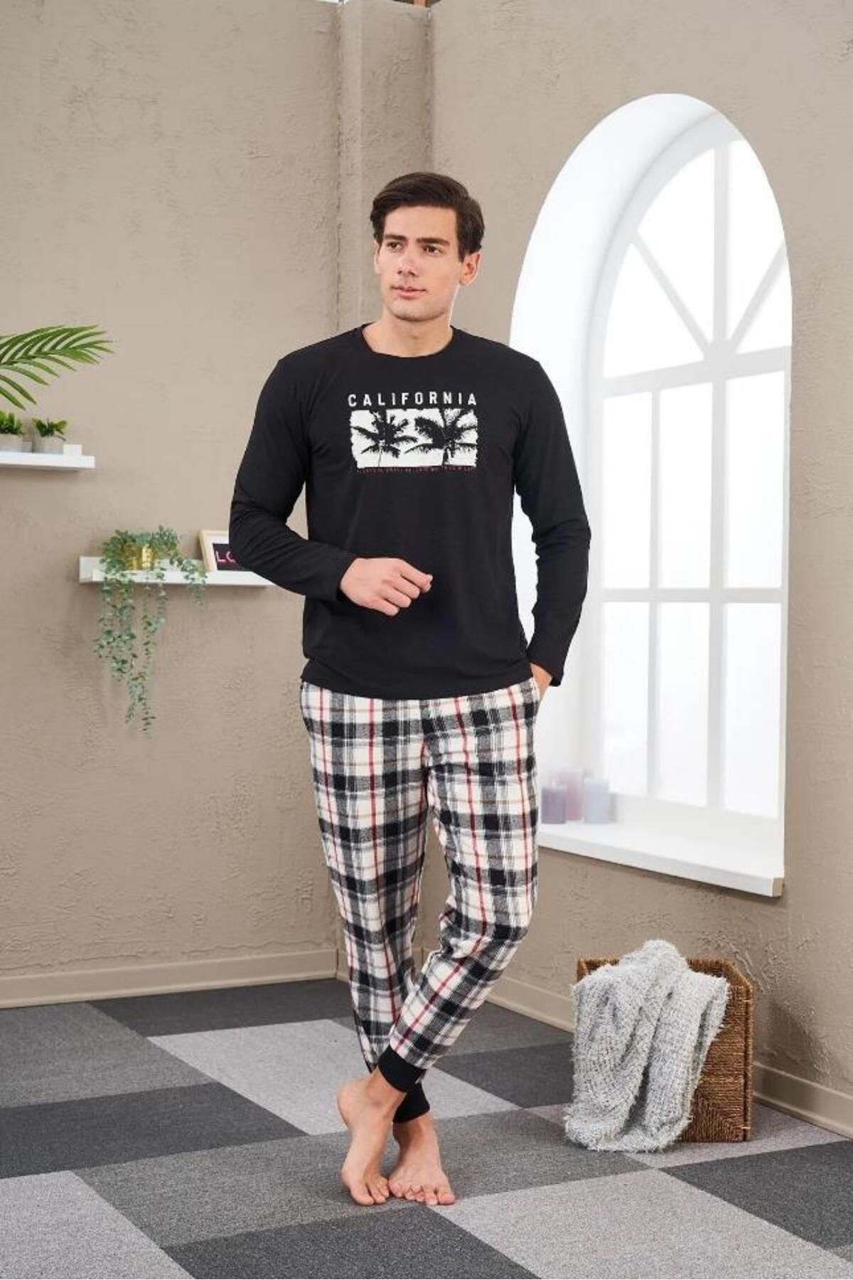 PJS-23702 Set de pijamale cu imprimeu pentru bărbați 1