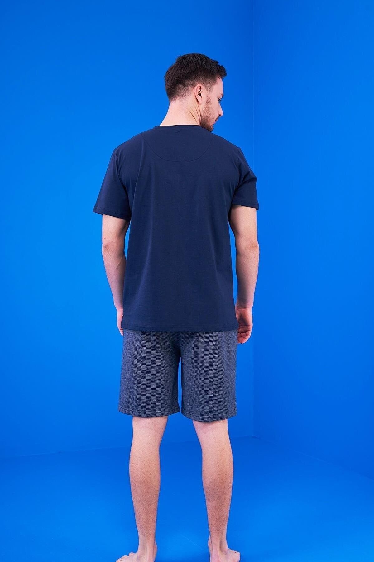 Pjs Pijama-Pjs 23325 Men's Pajama Set with Placket Shorts 3 Pieces 3