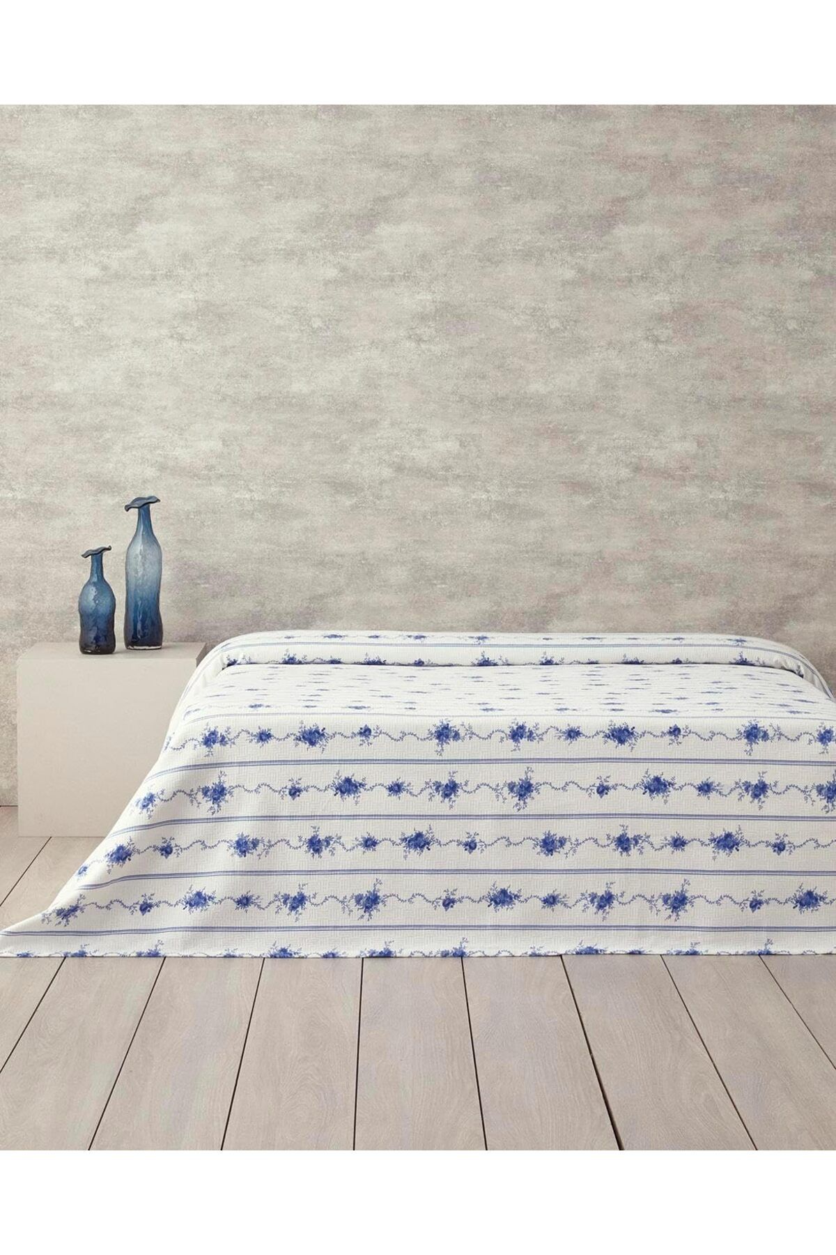 STOREMAX buystoremx Home Flower Line Çift Kişilik Pike Mavi newstar 1051066