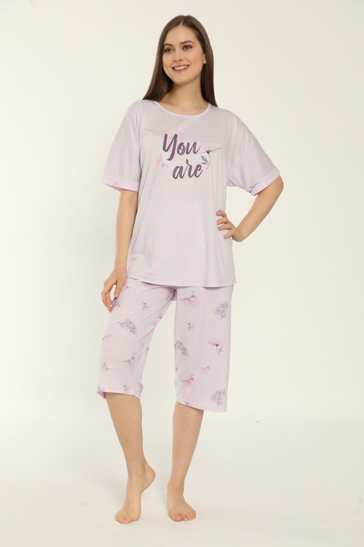 Estiva-22073 Set pijama Capri din viscoză cu mâneci scurte 1