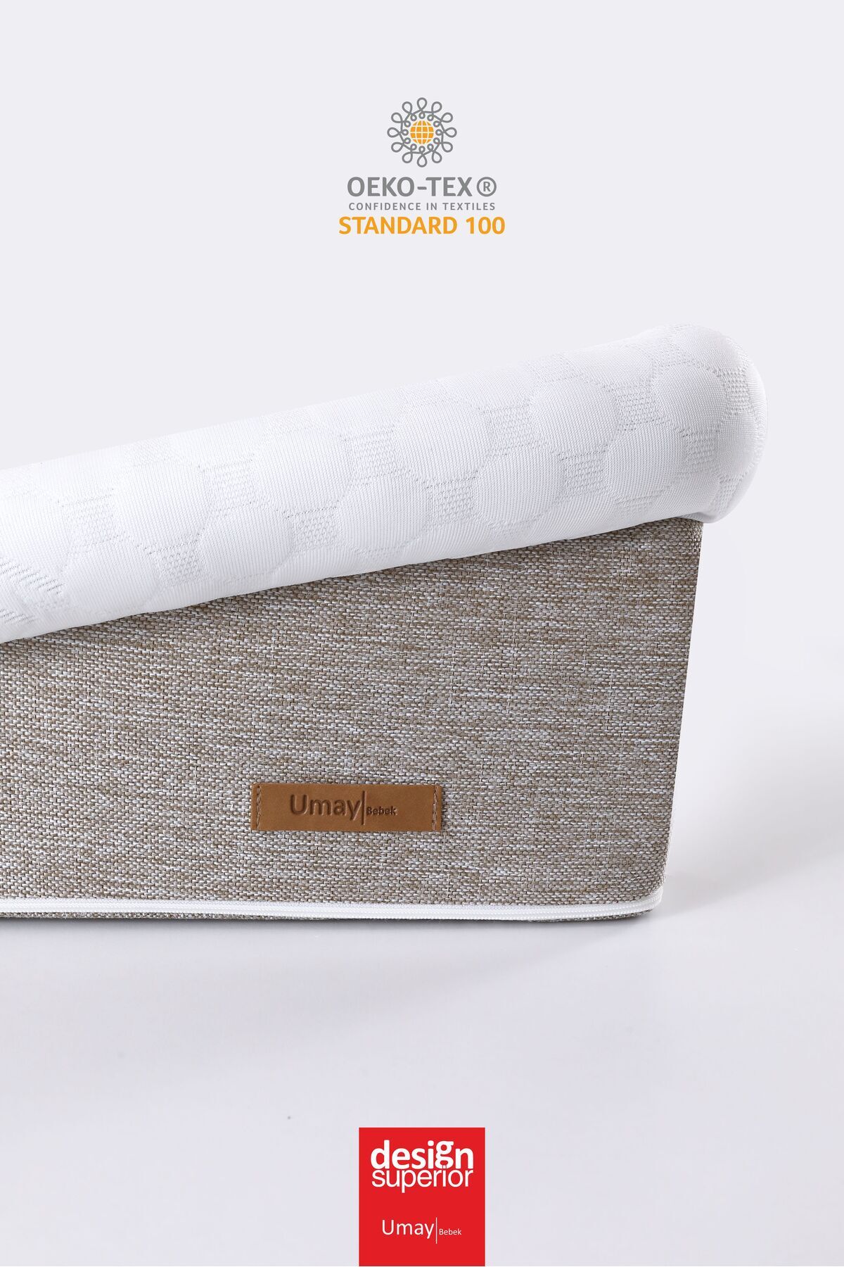 Umaybebek Umay Bebek Reflü Yatağı, Bebek Yatak - Dokuma Kahve fotoğrafı 4 (önizleme)