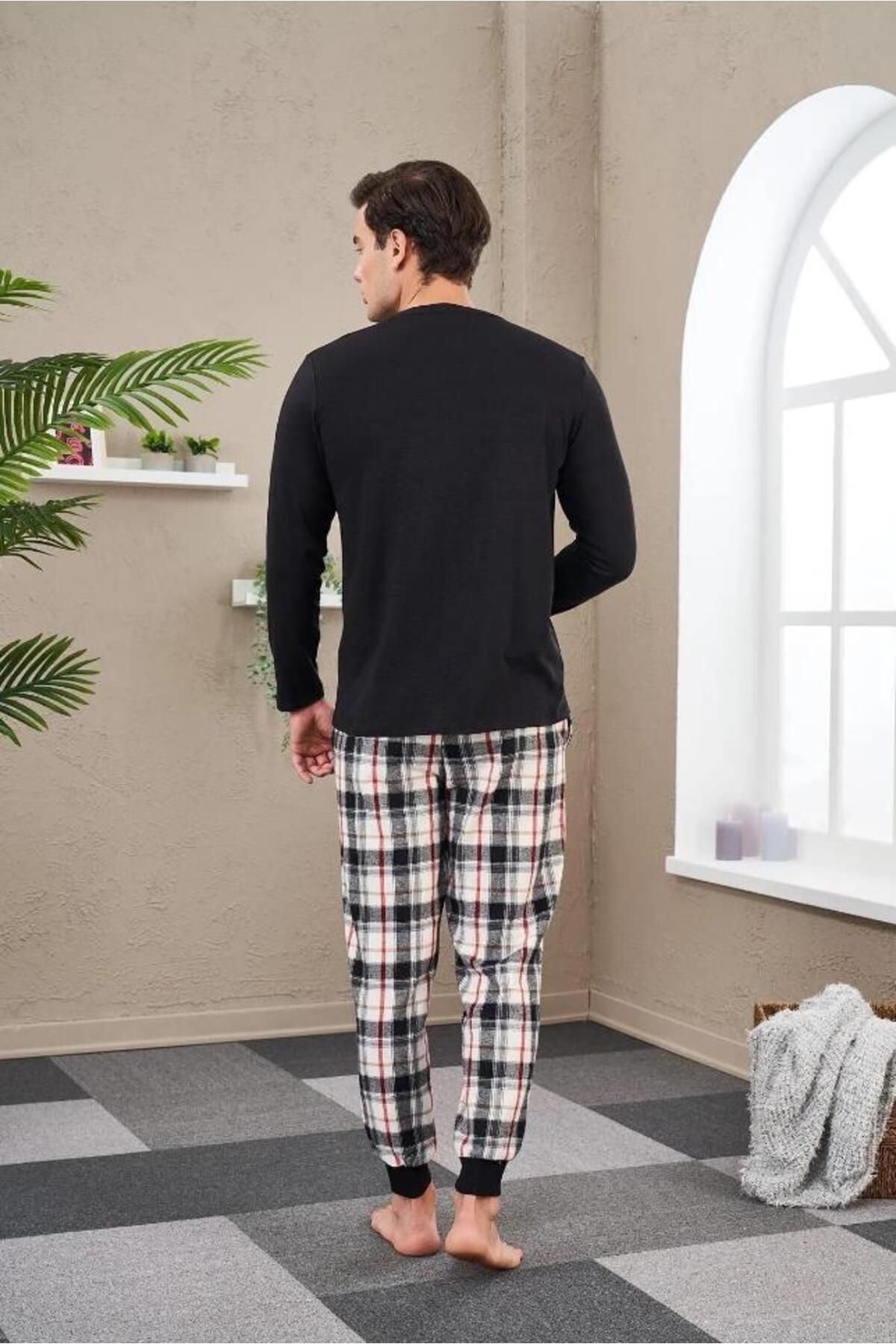 PJS-23702 Set de pijamale cu imprimeu pentru bărbați 3