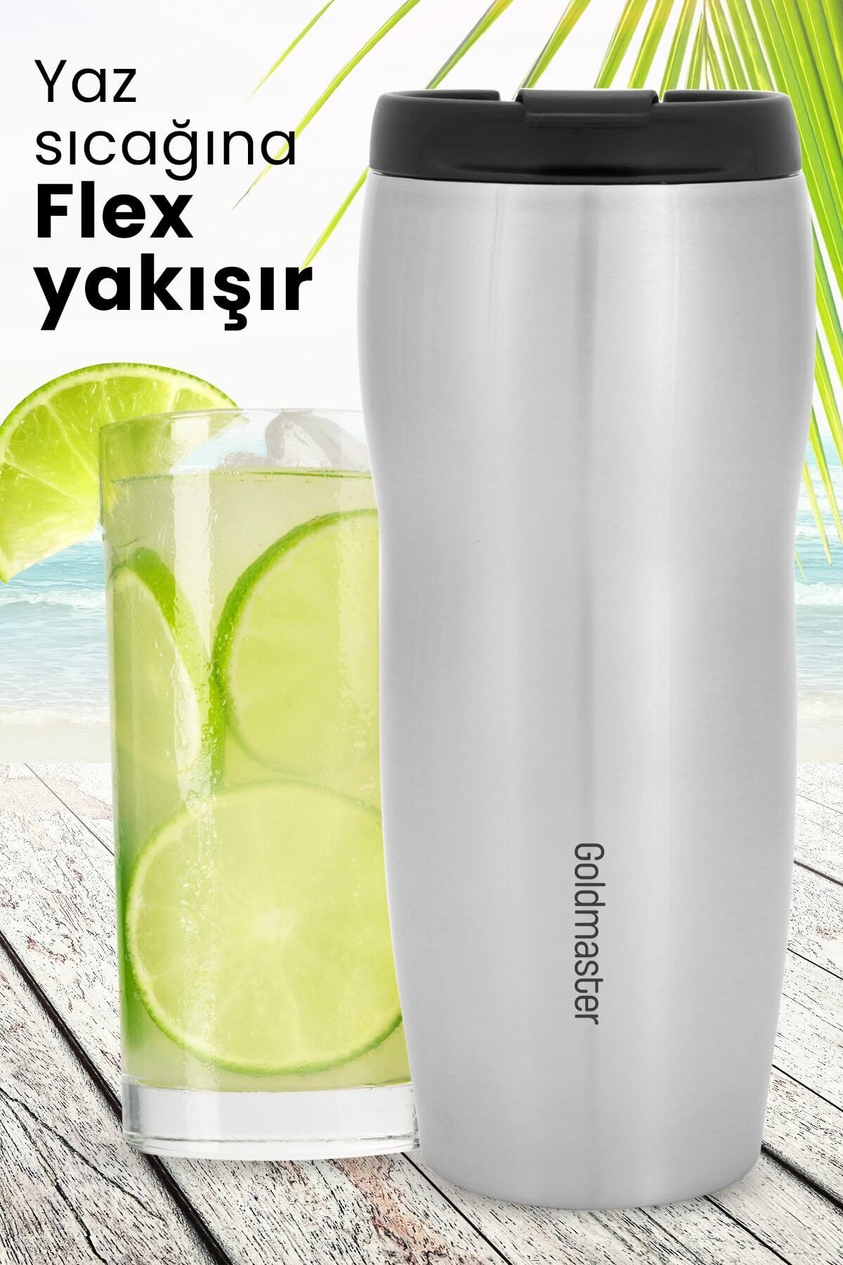 GOLDMASTER-Flex Inox Stainless Steel Thermos with 4 Hours Keeping Warm and 6 Hours Cold Feature with Leak-Proof Lid 5