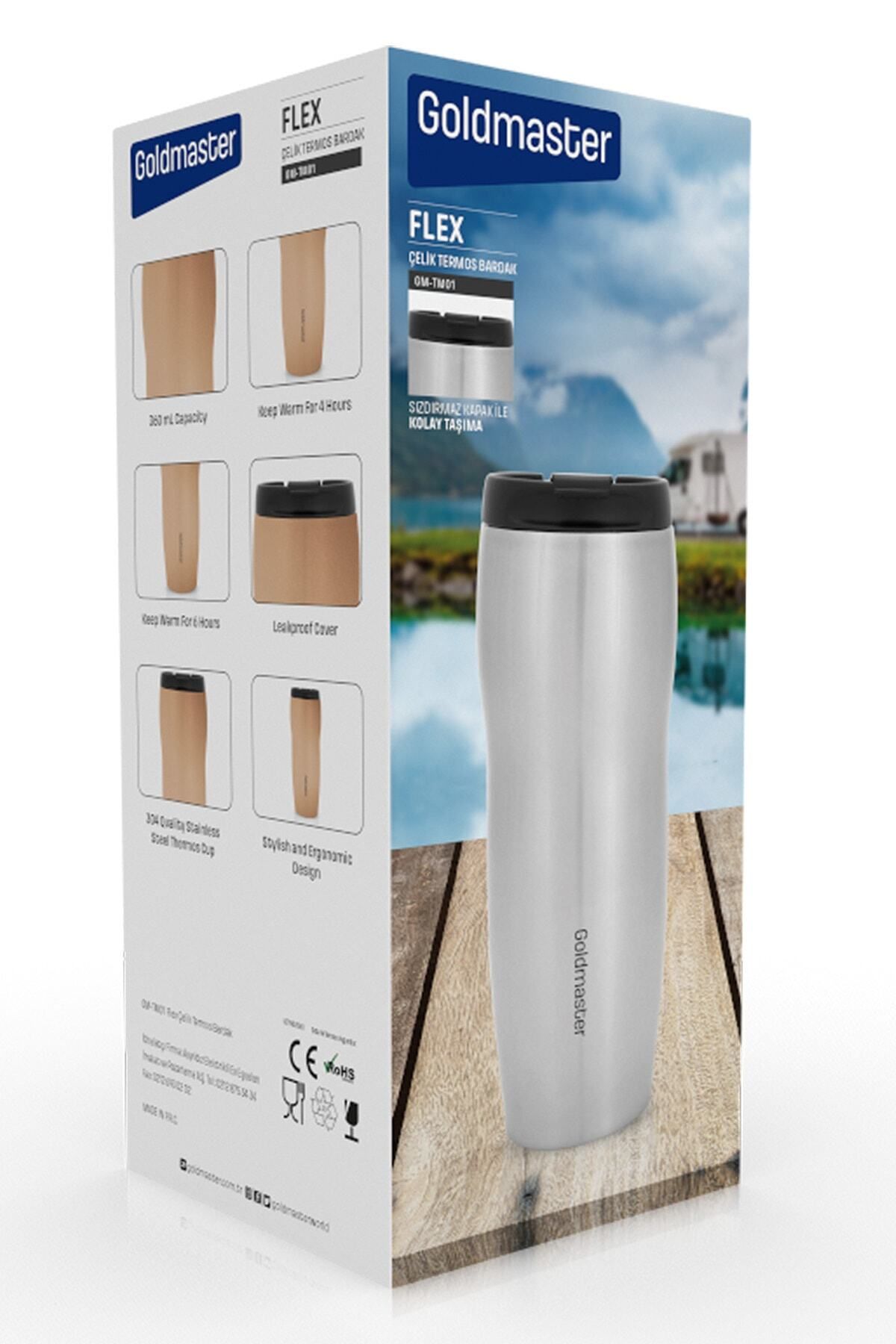 GOLDMASTER-Flex Inox Stainless Steel Thermos with 4 Hours Keeping Warm and 6 Hours Cold Feature with Leak-Proof Lid 6