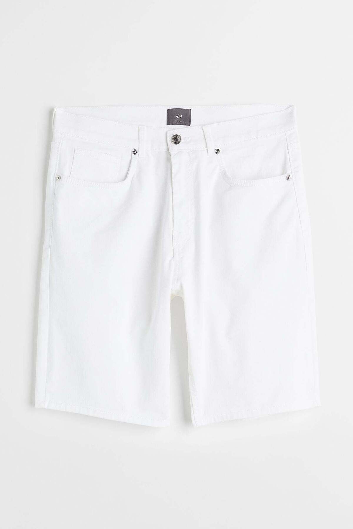 H&M-Slim Fit Cotton twill shorts 4