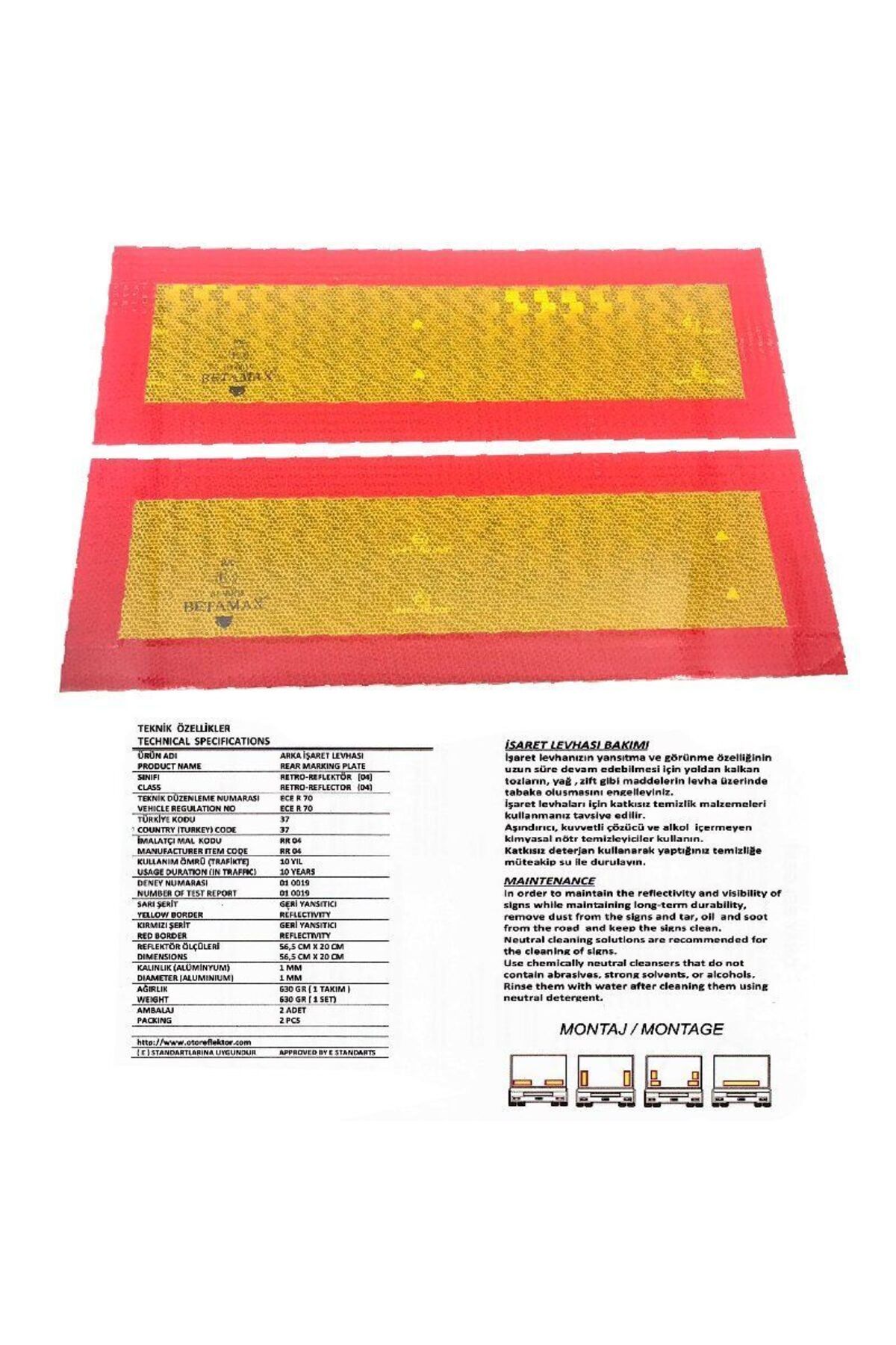 SNR-Truck Reflector Set of 2 Ece R 70 E-37 Approved - 010019 2