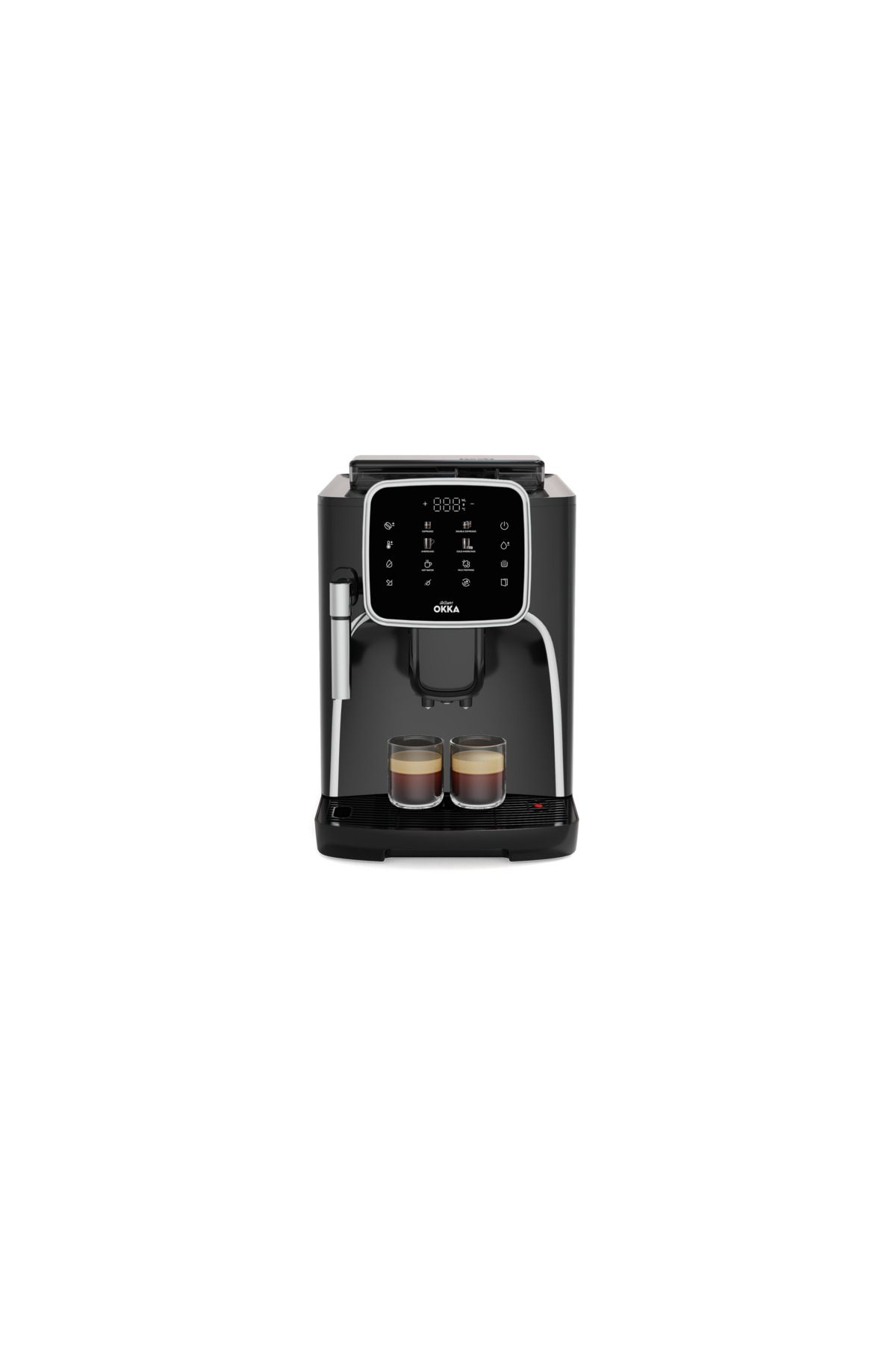Arzum-Okka Espresso Pro fully Automatic Espresso Machine,1.8L ,Built In Grinder, Chrome,OK0030-05 1
