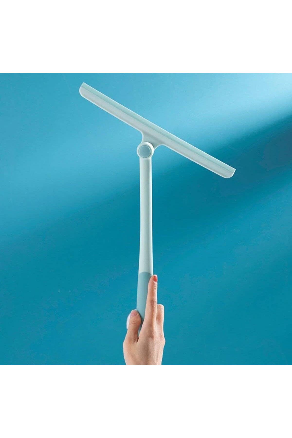 STOREMAX ysstorex 360 Derece Döner Başlıklı Cam Sil Çok Amaçlı Pratik Cam Ayna Fayans Silme Aparatı