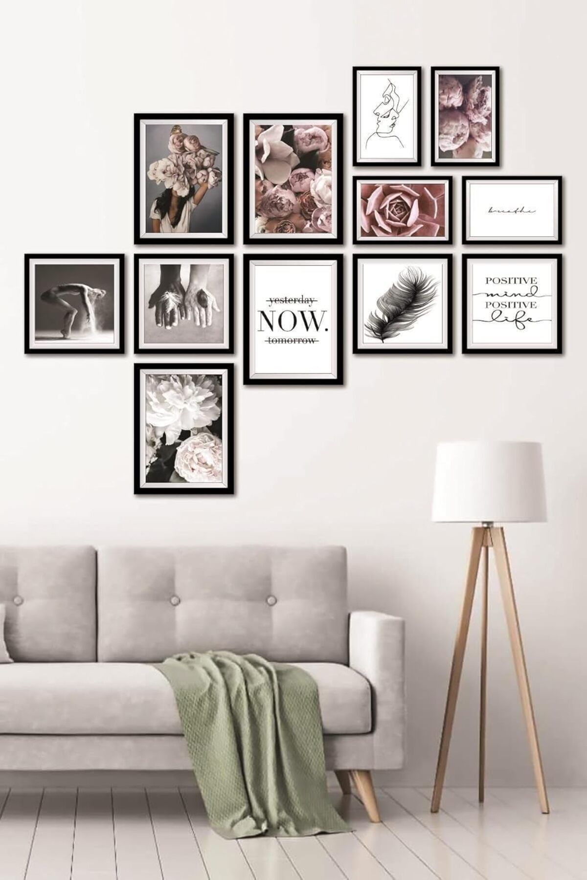STOREMAX nffashopm 12 Parça Dekoratif Mdf Tablo Seti Çerçeve Görünümlü DEKOLIADKJ048 storestarx 105135