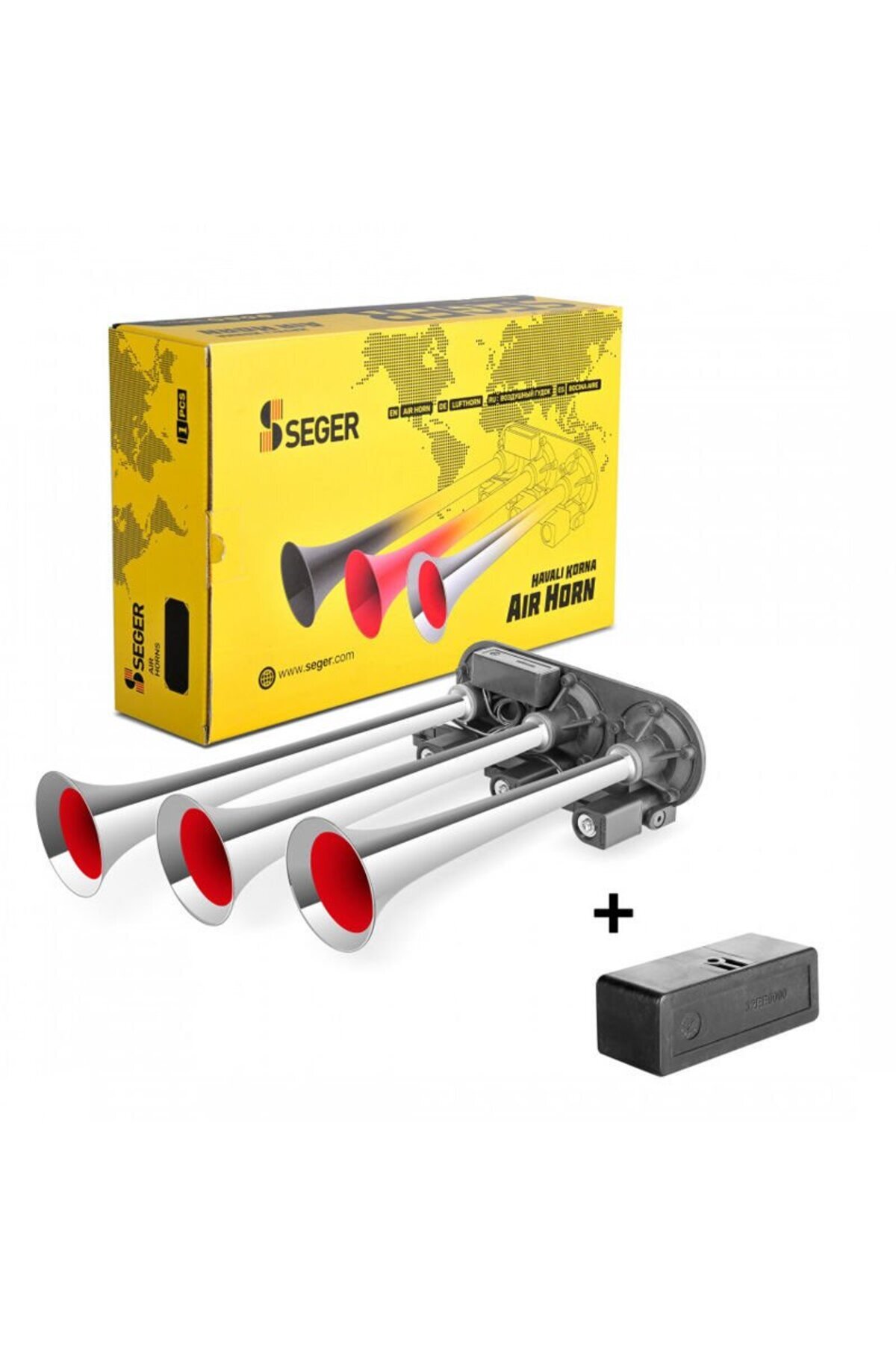 Seger -82eh Dalidali Arap Havalı Korna 24v, Krom Borulu, Melodili, Hızlı - Yavaş Opsiyon, Saydırmalı