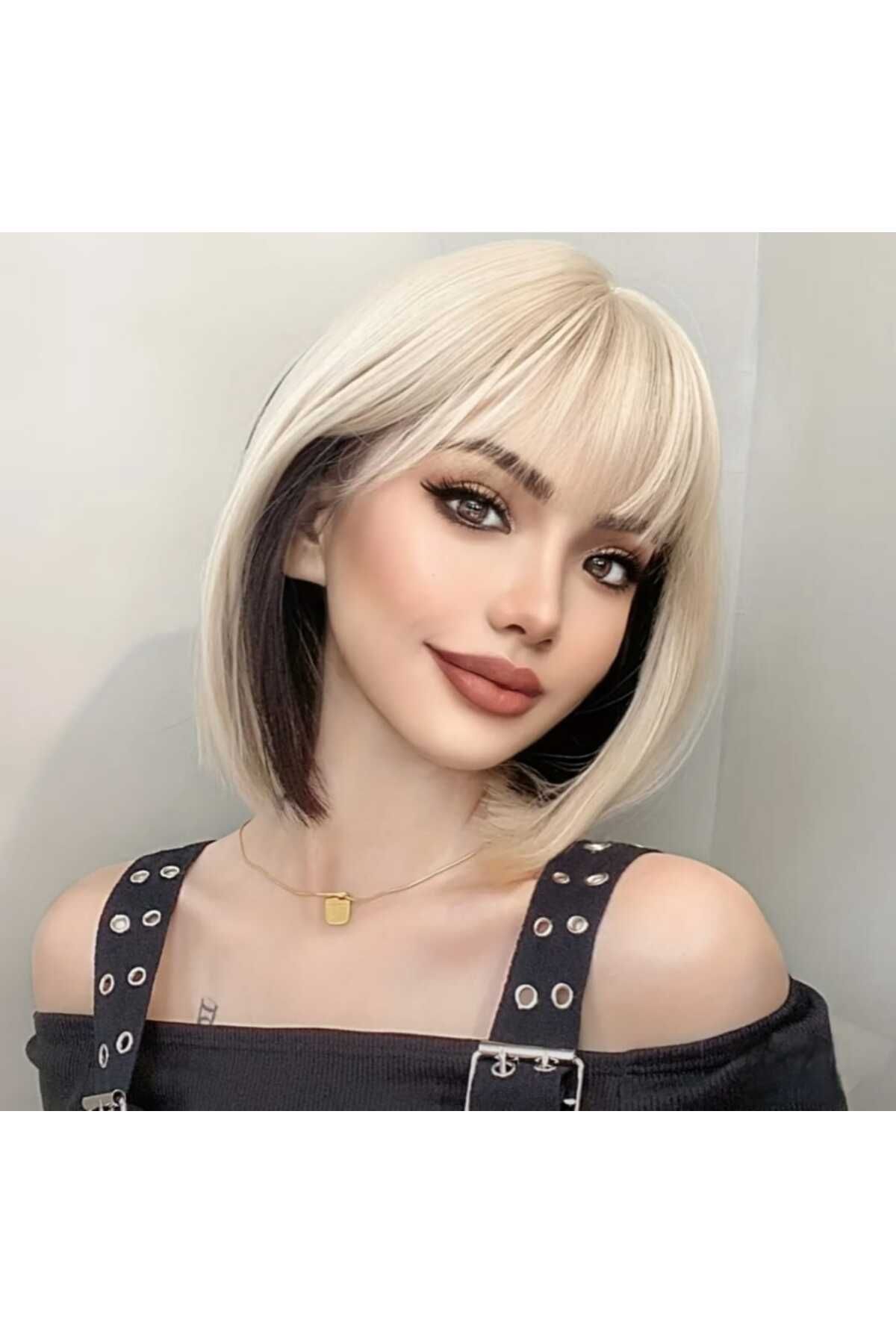 gigigiyim-Short Straight Perch Bob Wig 3