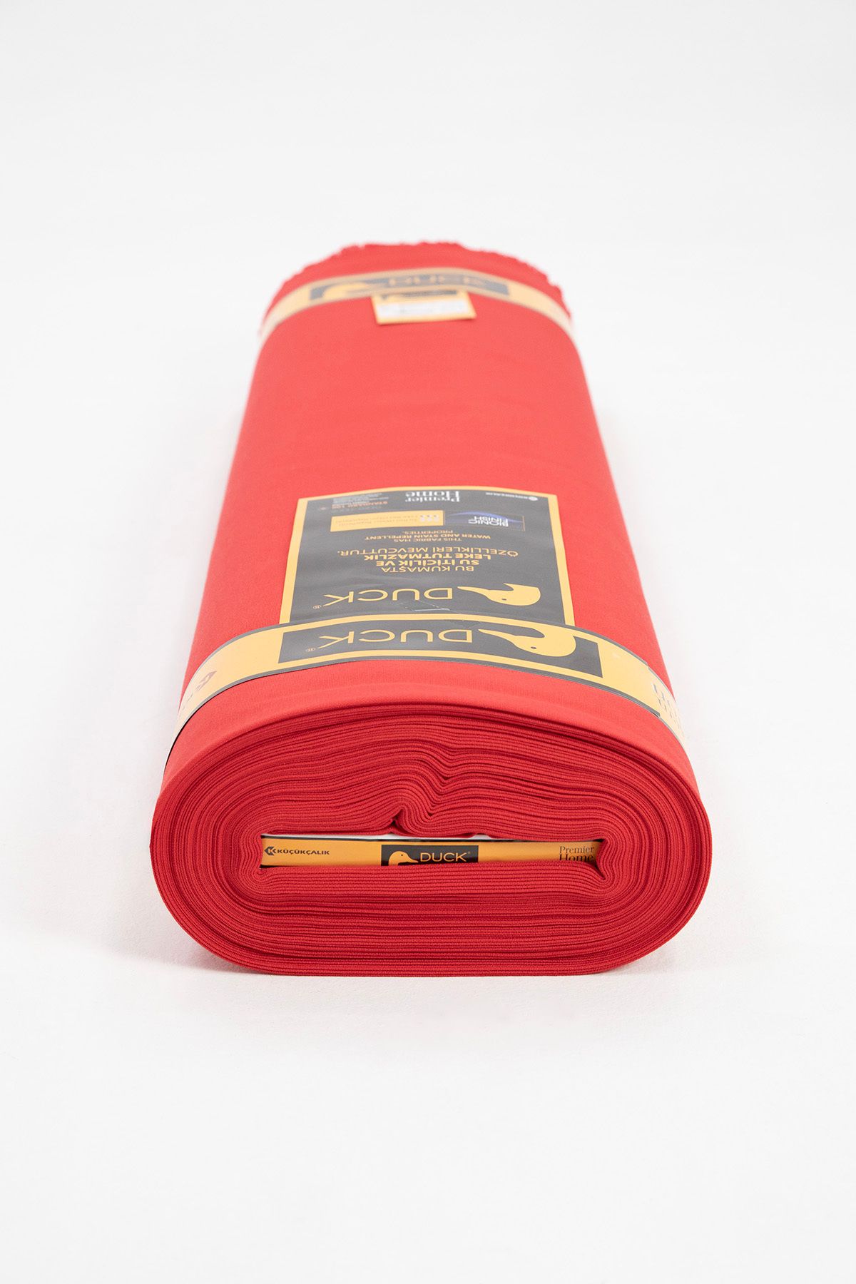 FAVORA-Premier Meter Duck Linen Fabric Water Repellent Cloth 10 Meters Drk8077 - Red 6